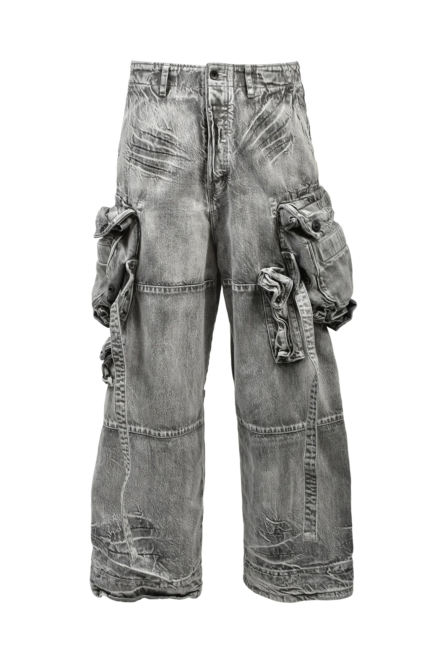 12oz DENIM GASMASK CARGO / PLASTER - 1
