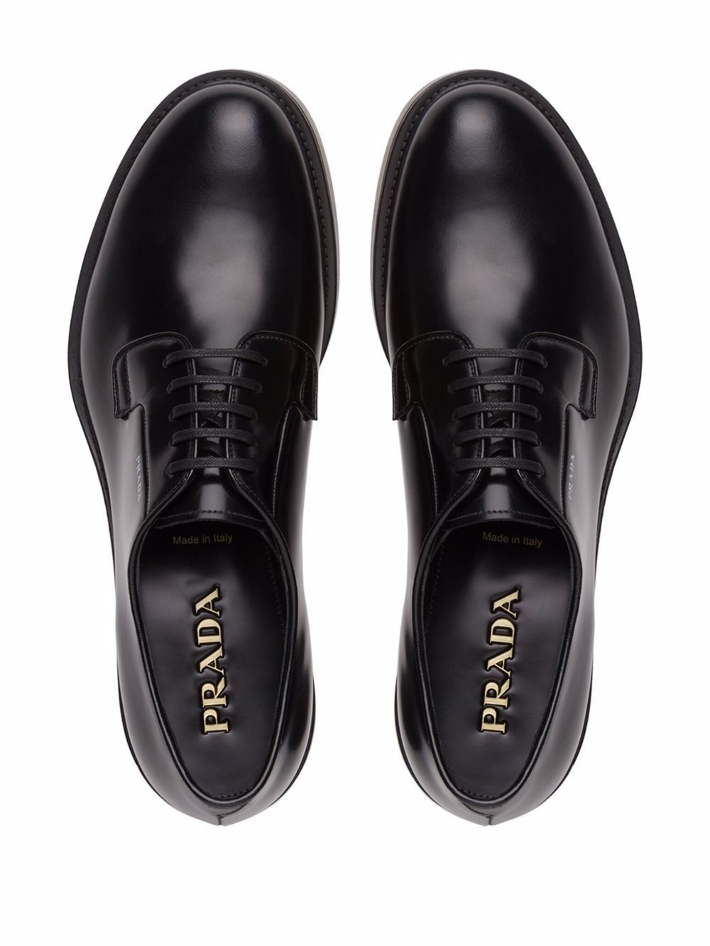 brushed-leather Derby shoes - 4