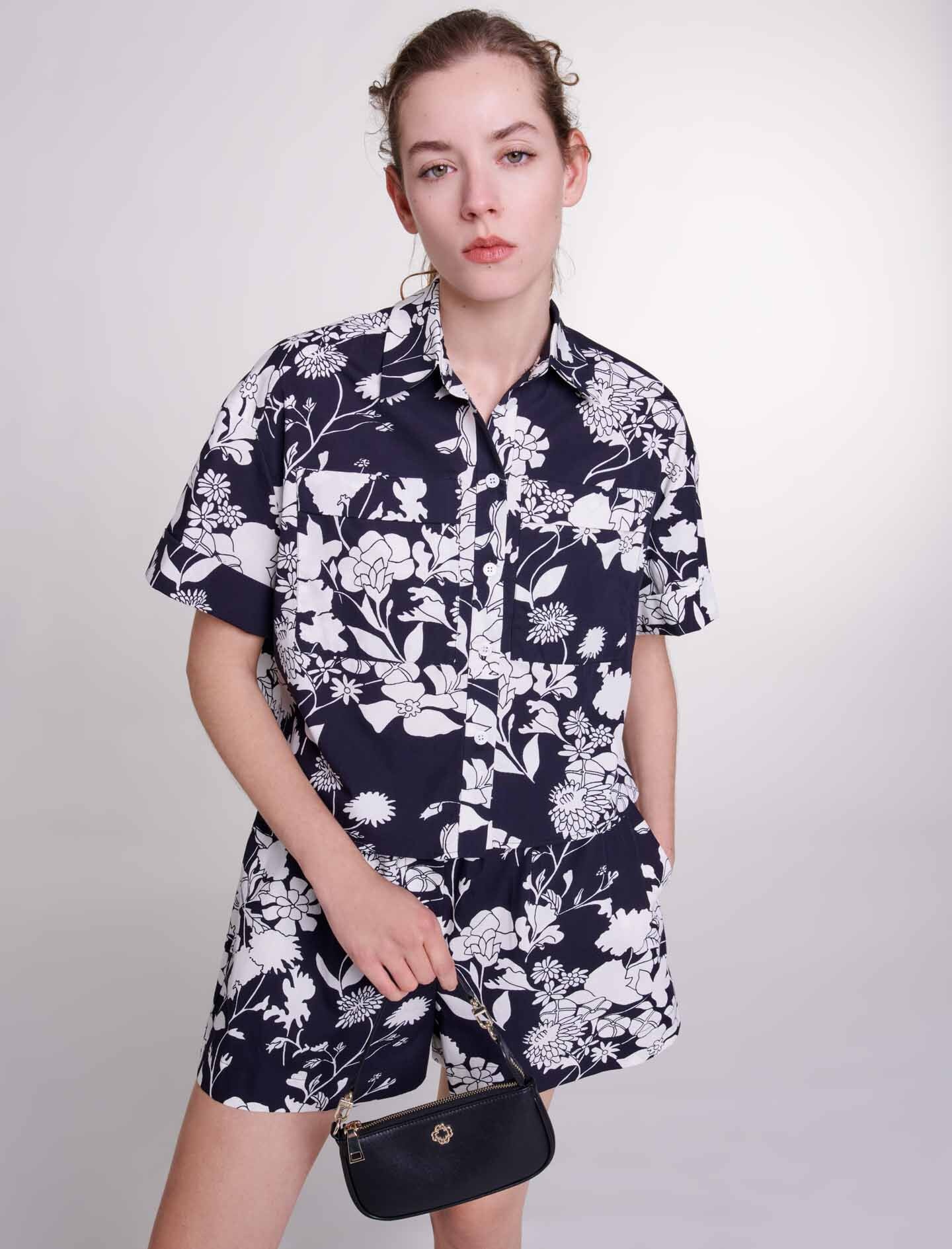 Patterned cropped shirt - 7