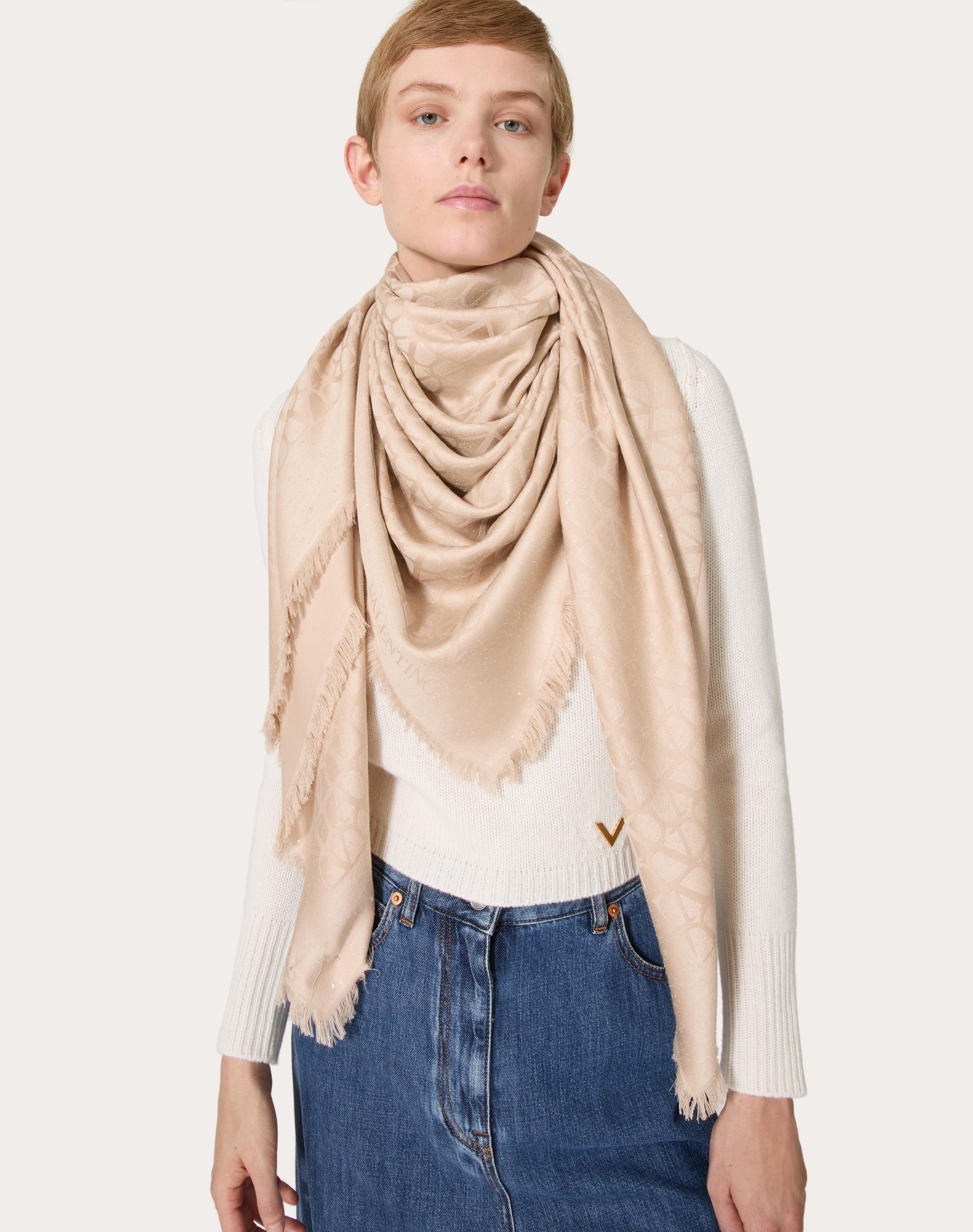 TOILE ICONOGRAPHE WOOL AND CASHMERE SHAWL - 4