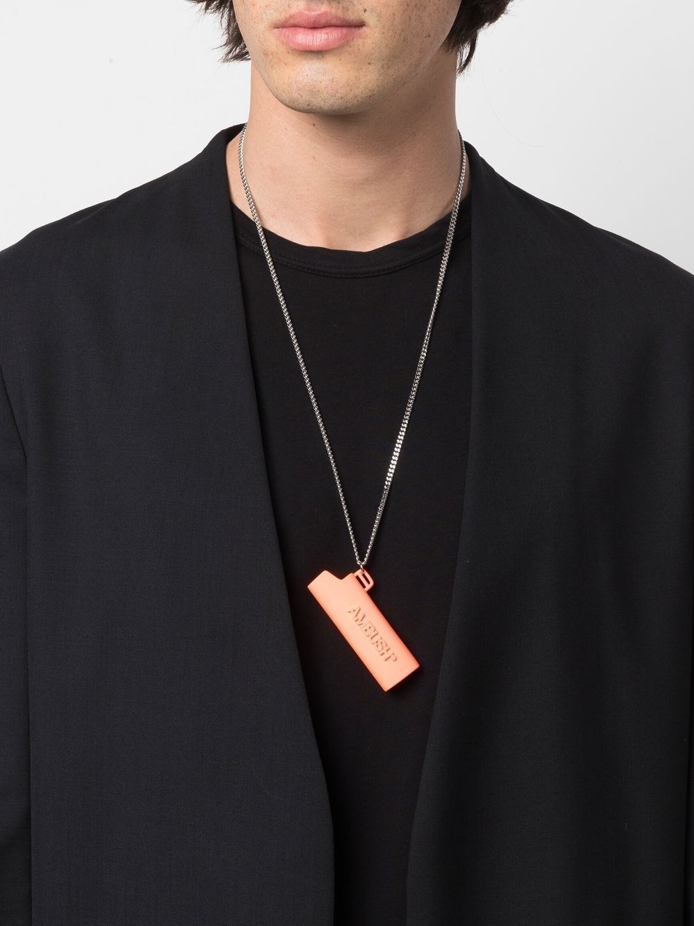 debossed-logo whistle necklace - 2