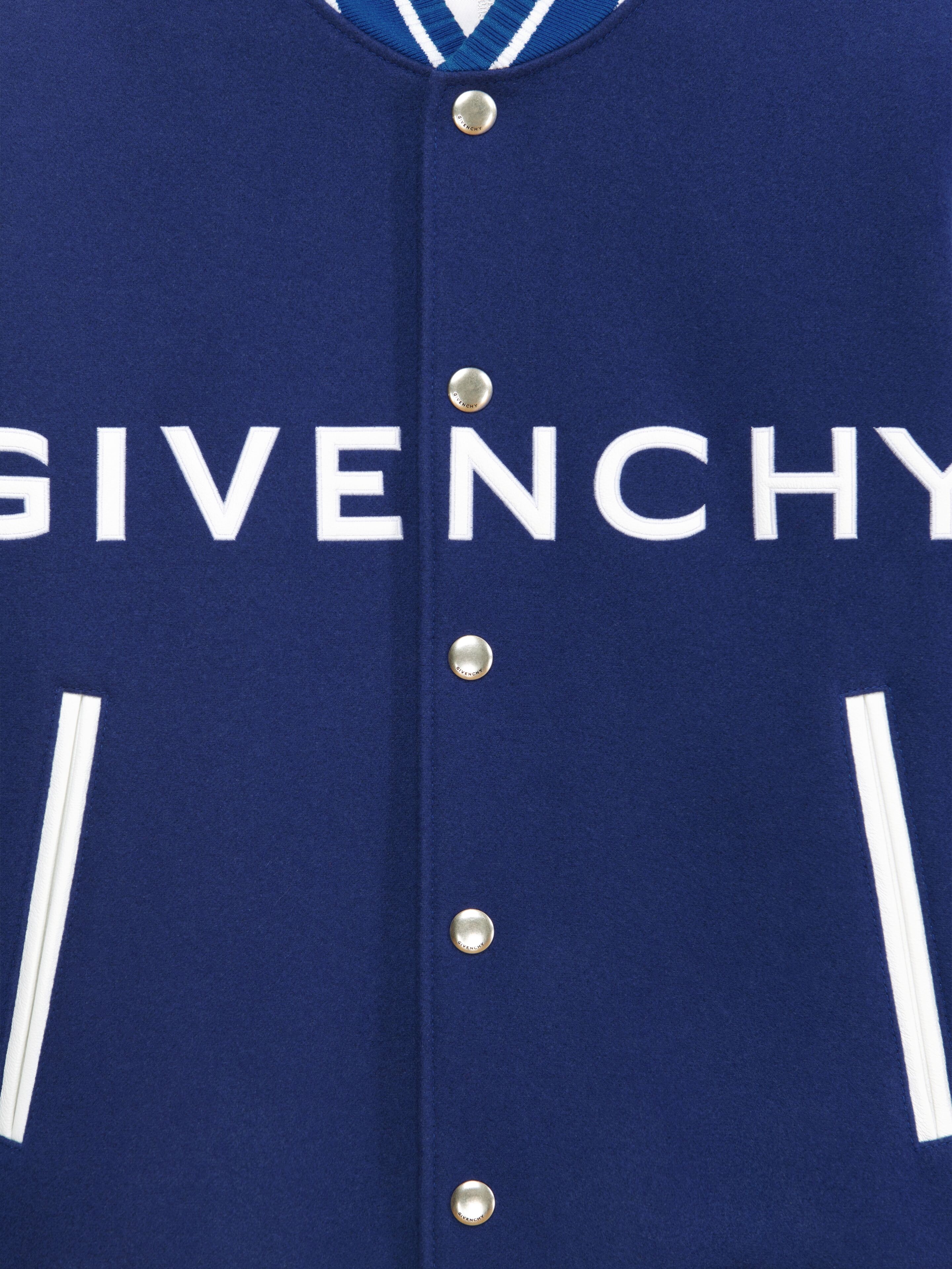 VARSITY JACKET IN WOOL AND GIVENCHY LEATHER - 5