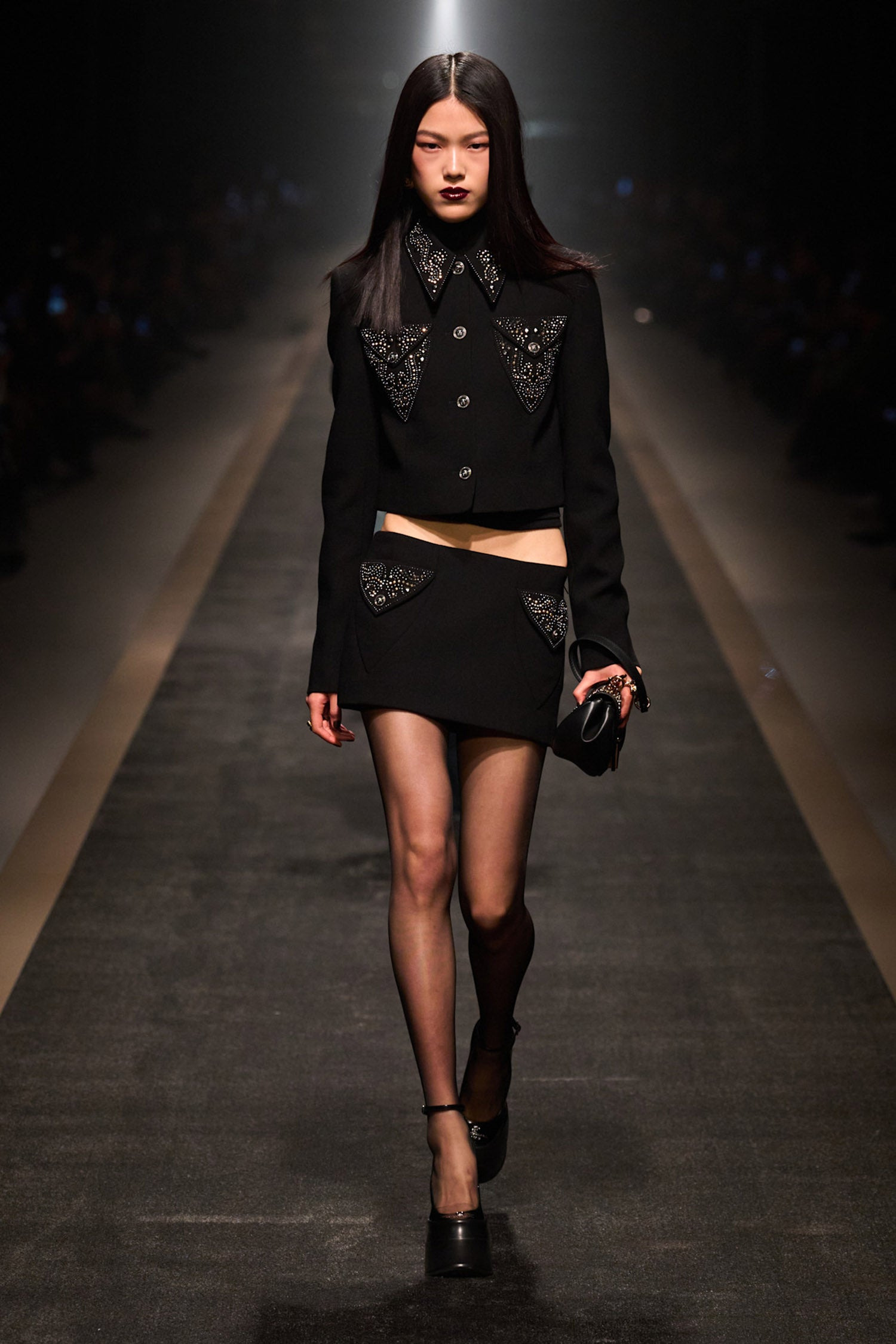 Studded Wool Mini Skirt - 5