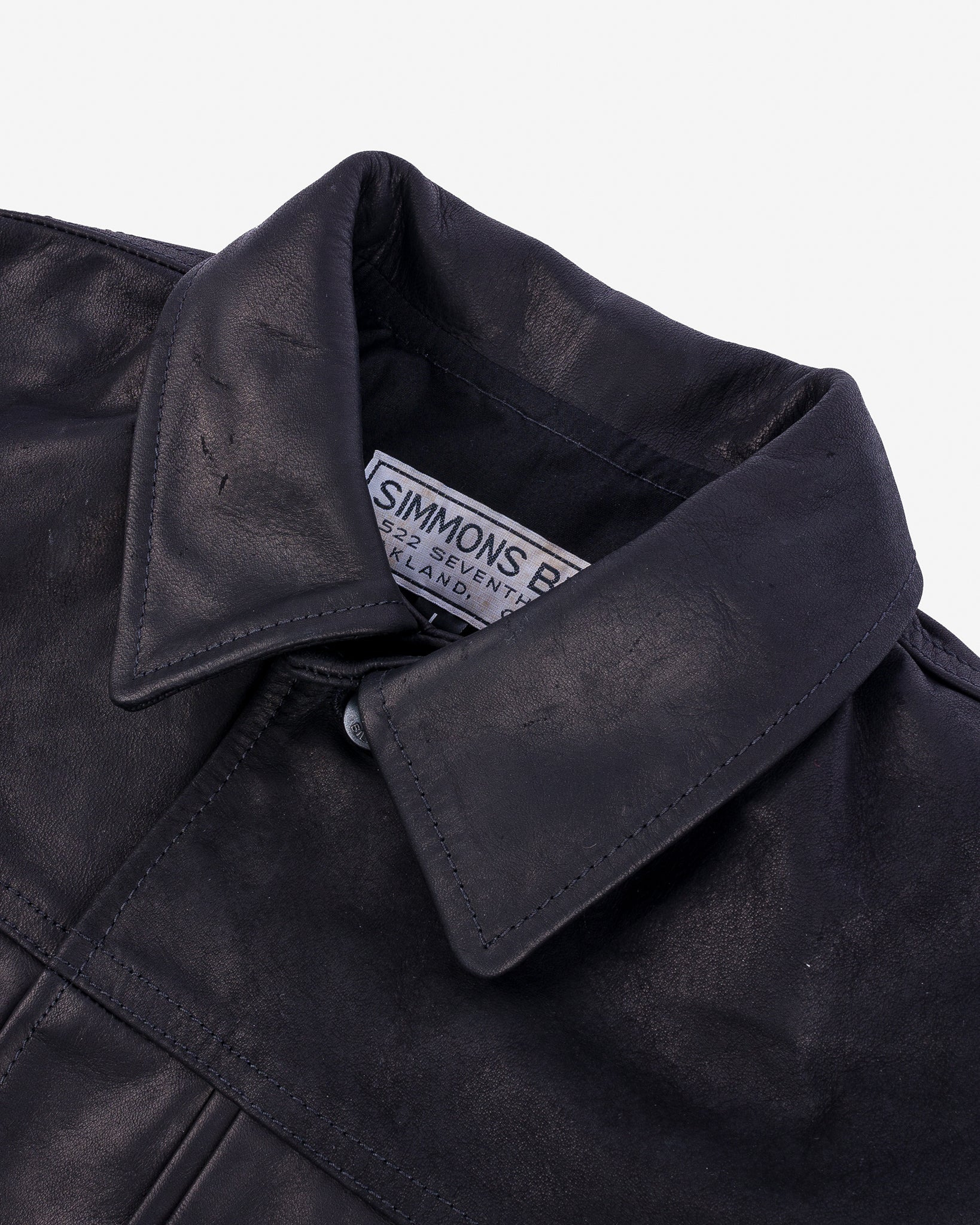 IHSB-T1-BLK Iron Heart x Simmons Bilt Prairie Horsehide Type I Jacket - Black - 7