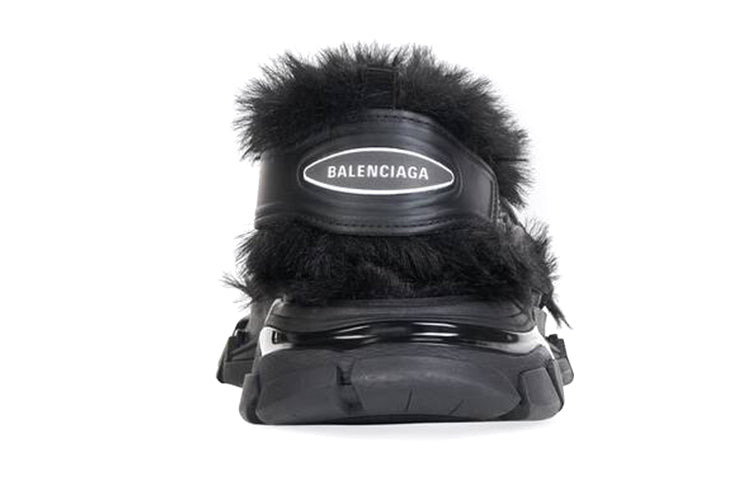 (WMNS) Balenciaga Track Sandals 'Fake Fur Black' 668560W3CQ31000 - 5