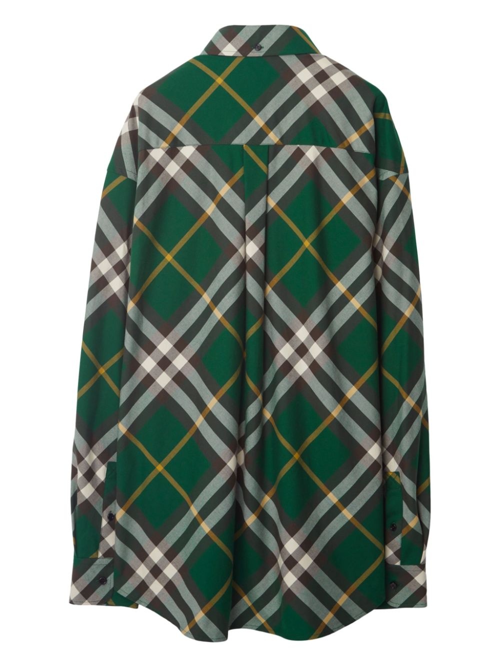 EKD-embroidered checkered cotton shirt - 6