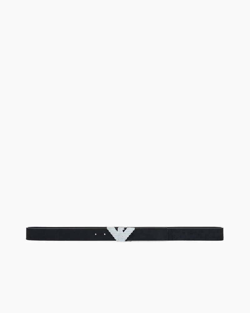 NEW YORK SMOOTH LEATHER BELT WITH EAGLE PLATE 3