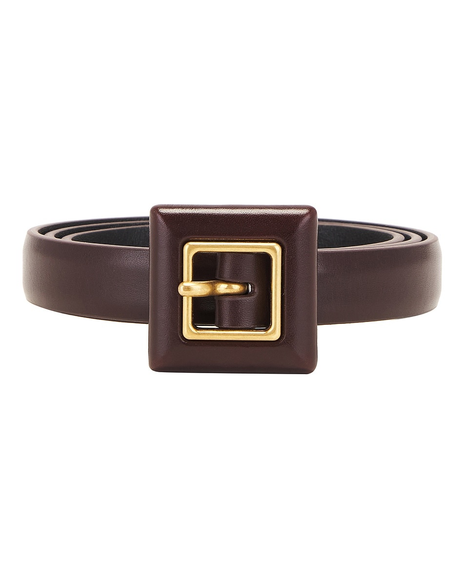 Skinny Brushed Leather Belt - 3