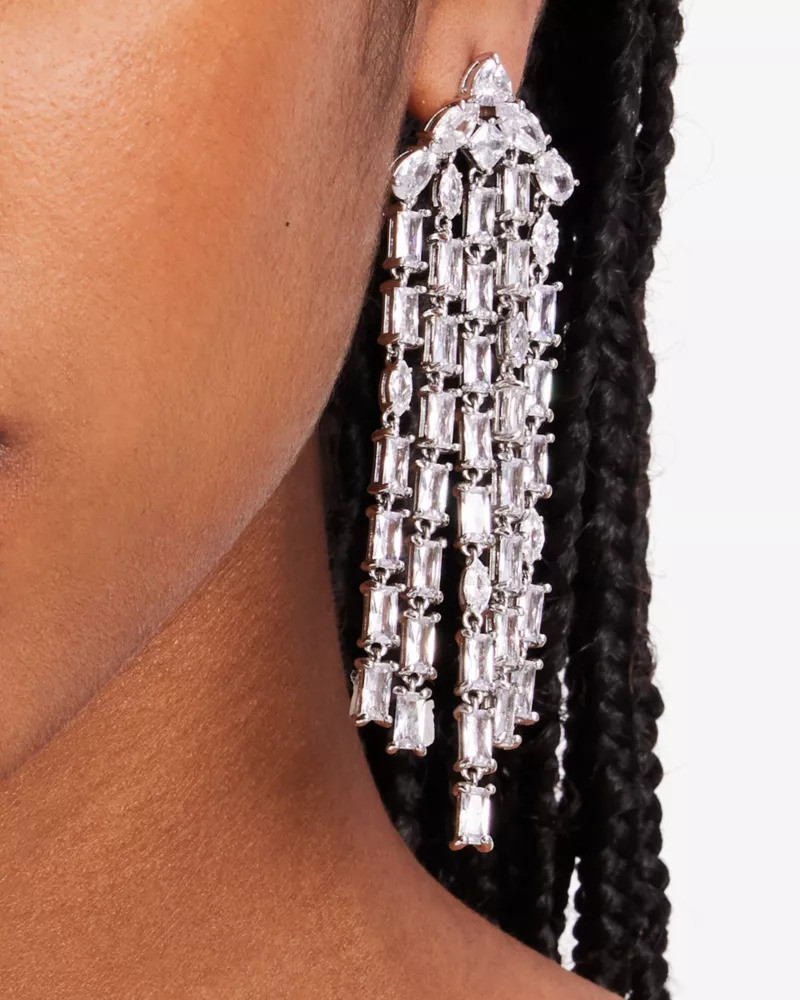 kate spade Showtime Fringe Statement Earrings outlook