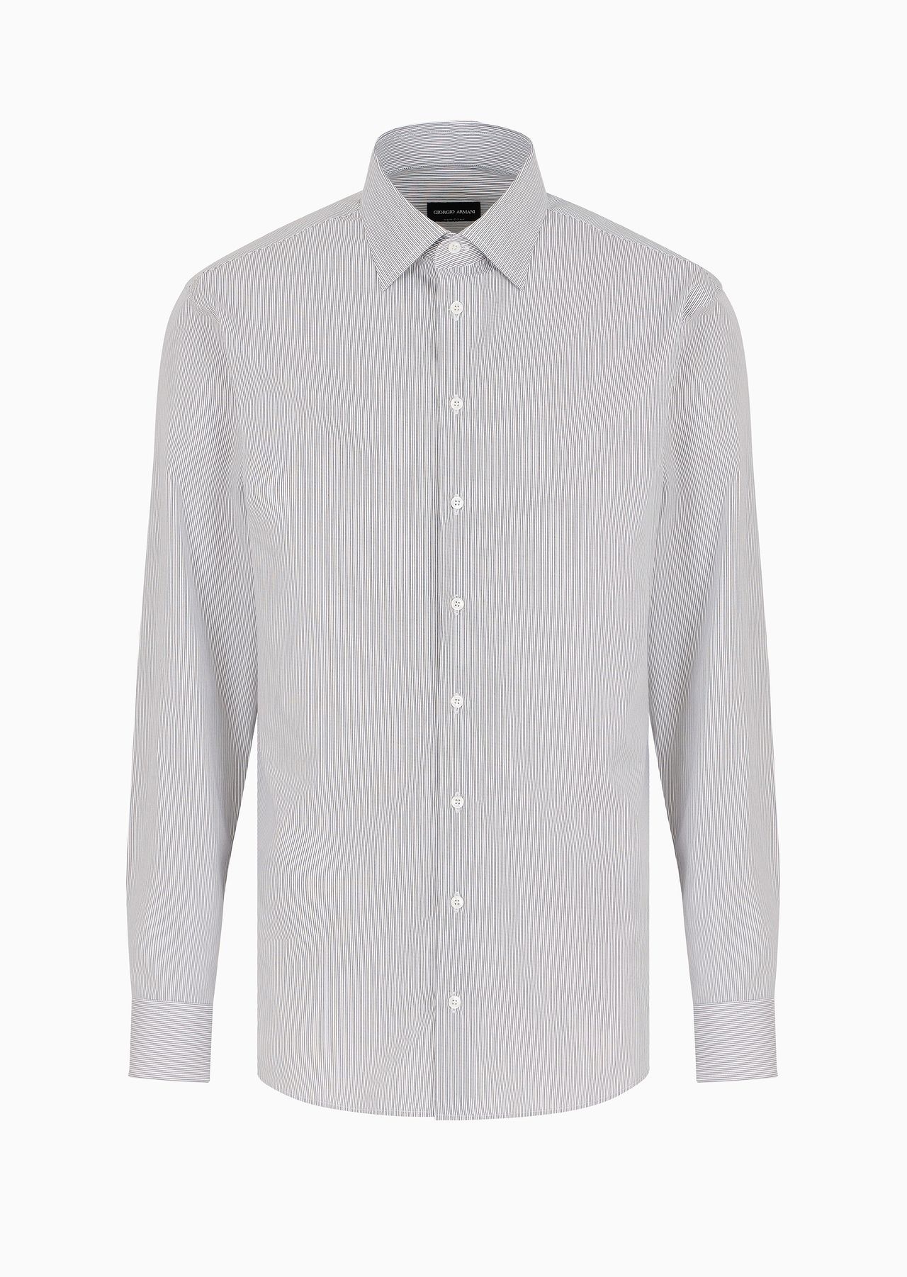 Regular-fit shirt in striped cotton - 1