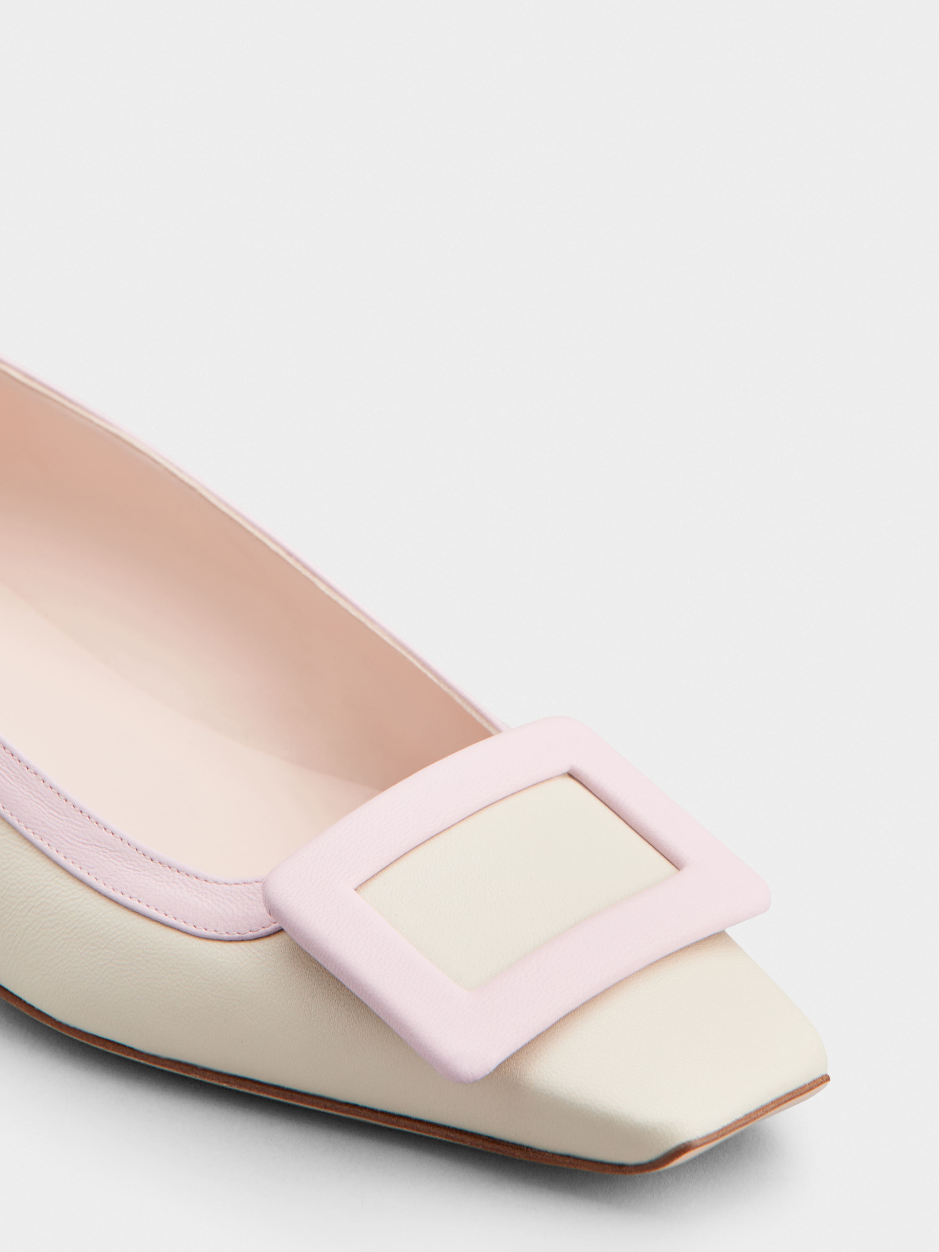 Belle Vivier Covered Buckle Ballerinas in Nappa Leather - 3