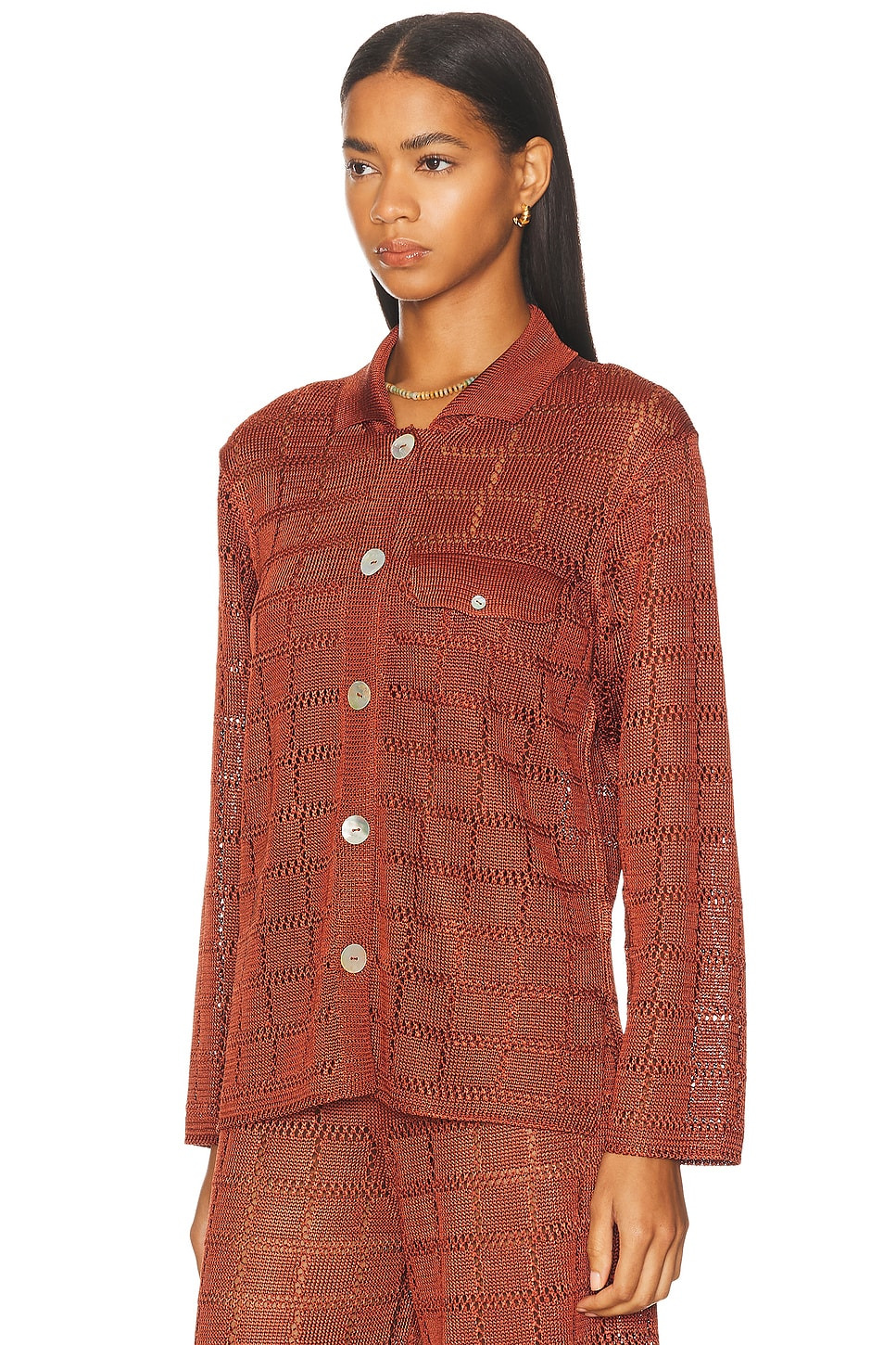 Long Sleeve Patchwork Shirt - 2