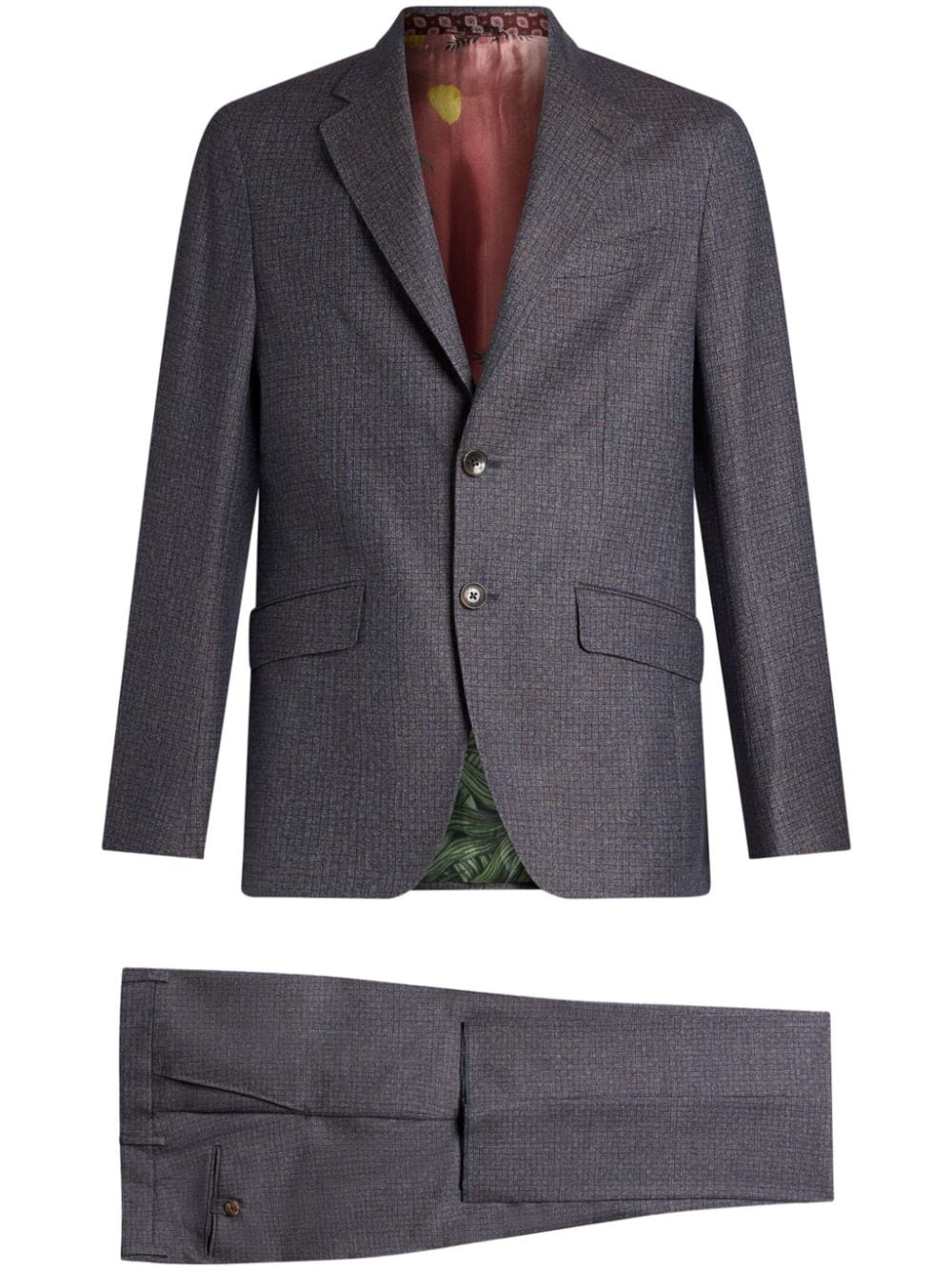 wool two-piece single-breasted suit - 1