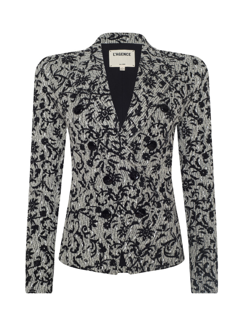 Bethany Flocked Tweed Blazer 1