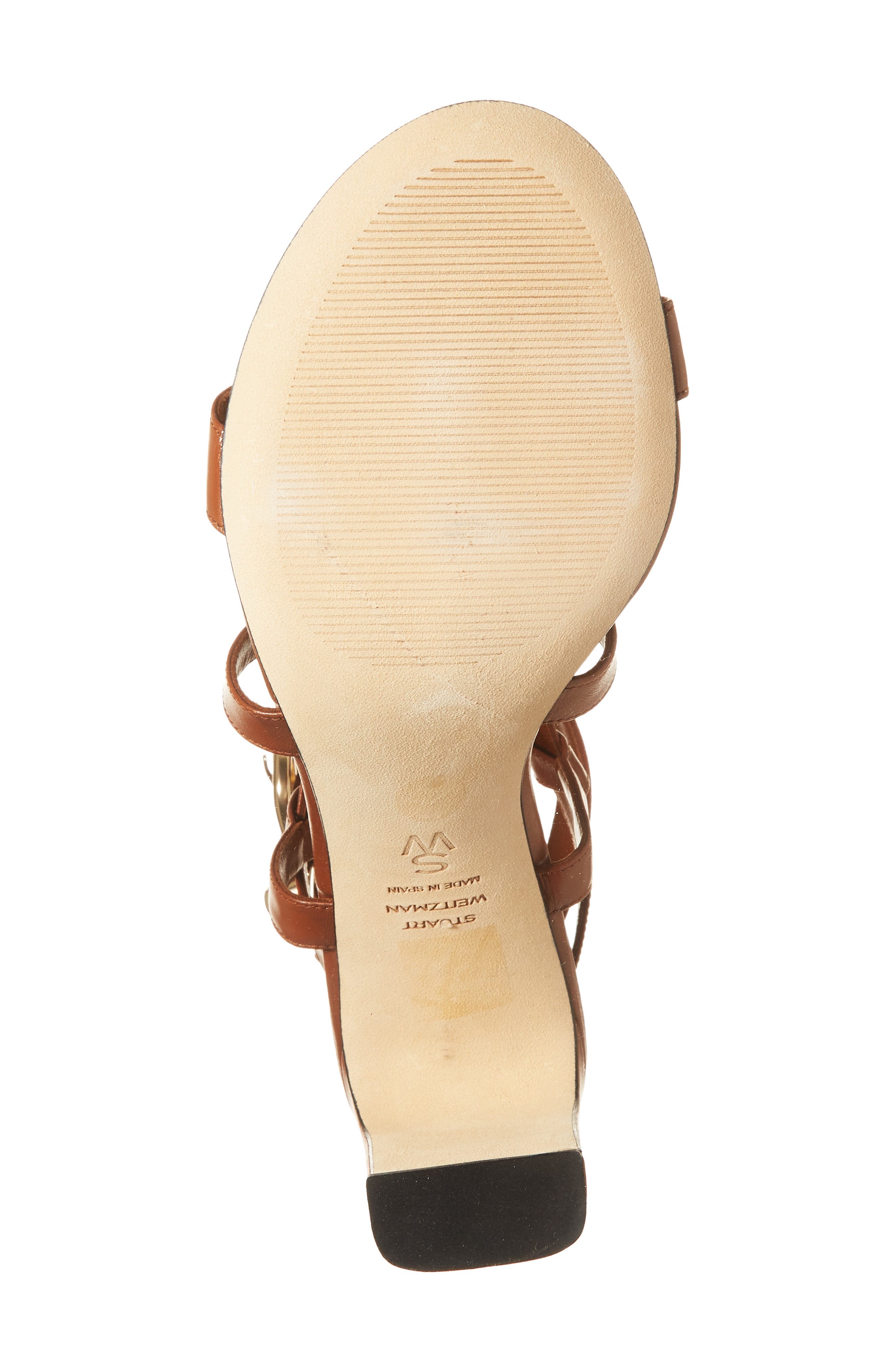 Stuart Weitzman Maven Block 85 Sandal in Luxe Saddle at Nordstrom - 6