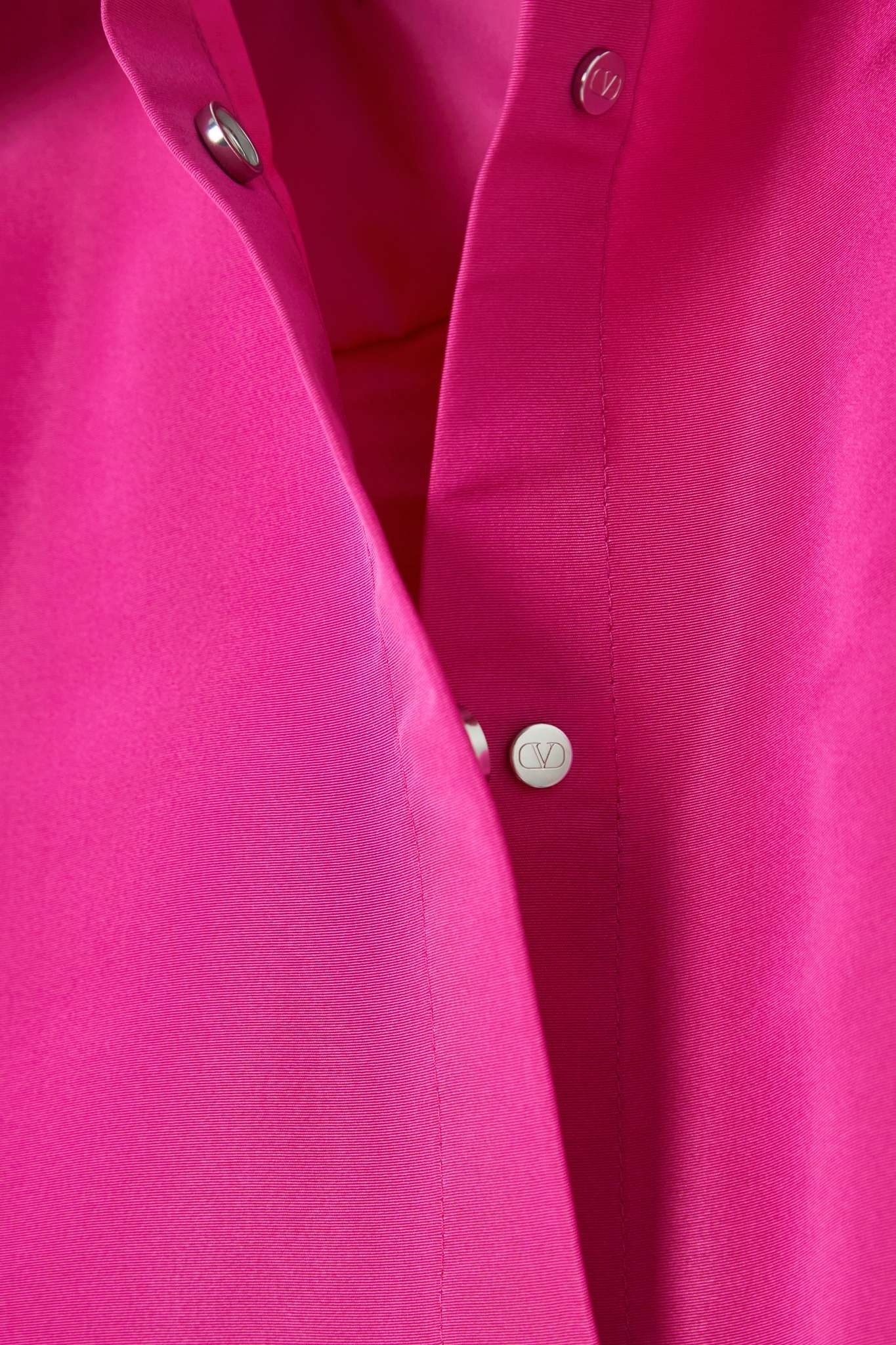 Silk-moiré mini shirt dress - 6