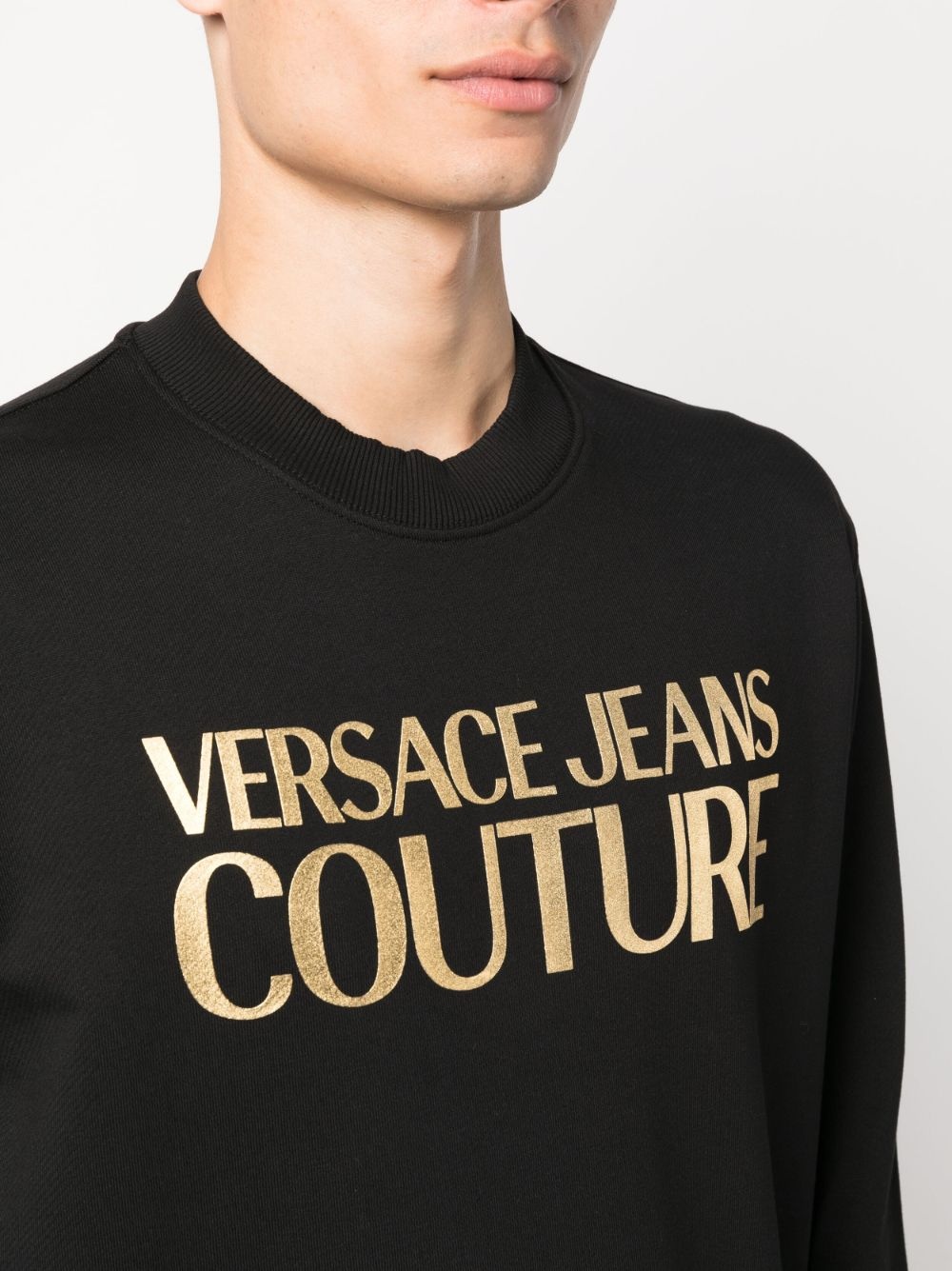 logo-print cotton sweatshirt - 5