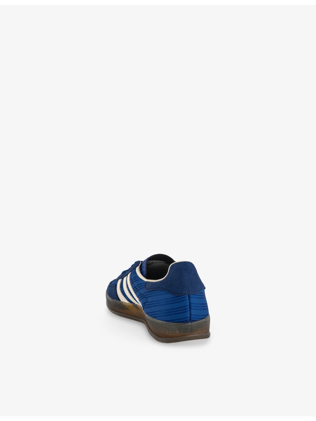Gazelle Indoor Pinstriped Satin and Suede Low-Top Trainers - 4