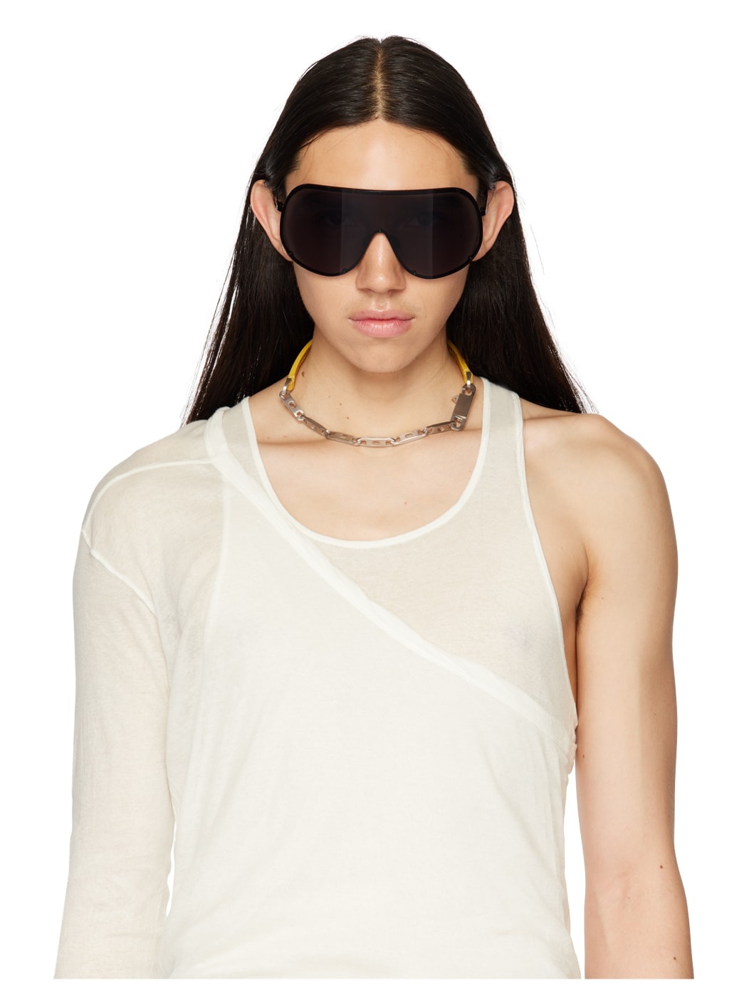 Silver & Yellow Chain Choker - 2