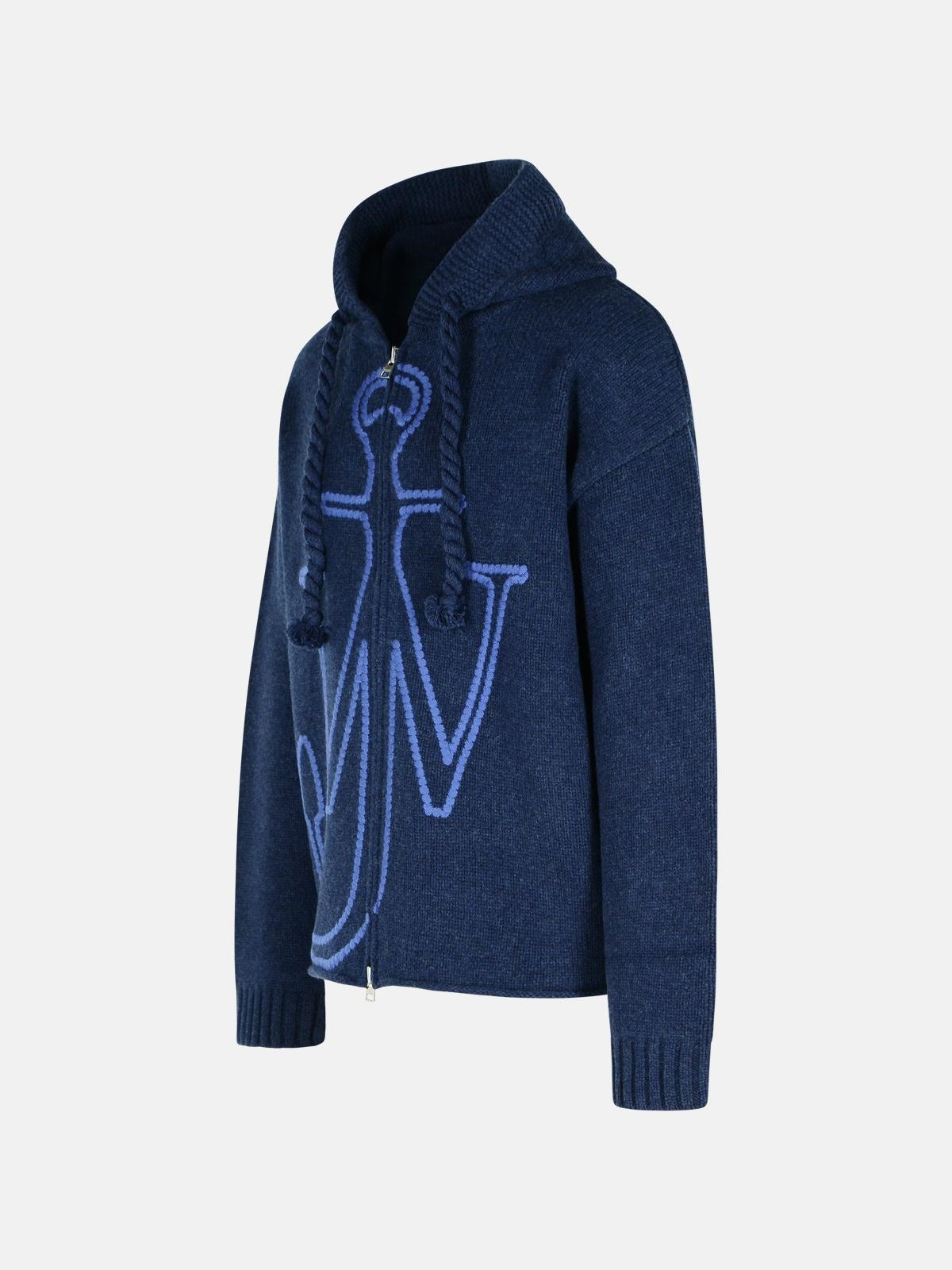BLUE WOOL SWEATER - 2