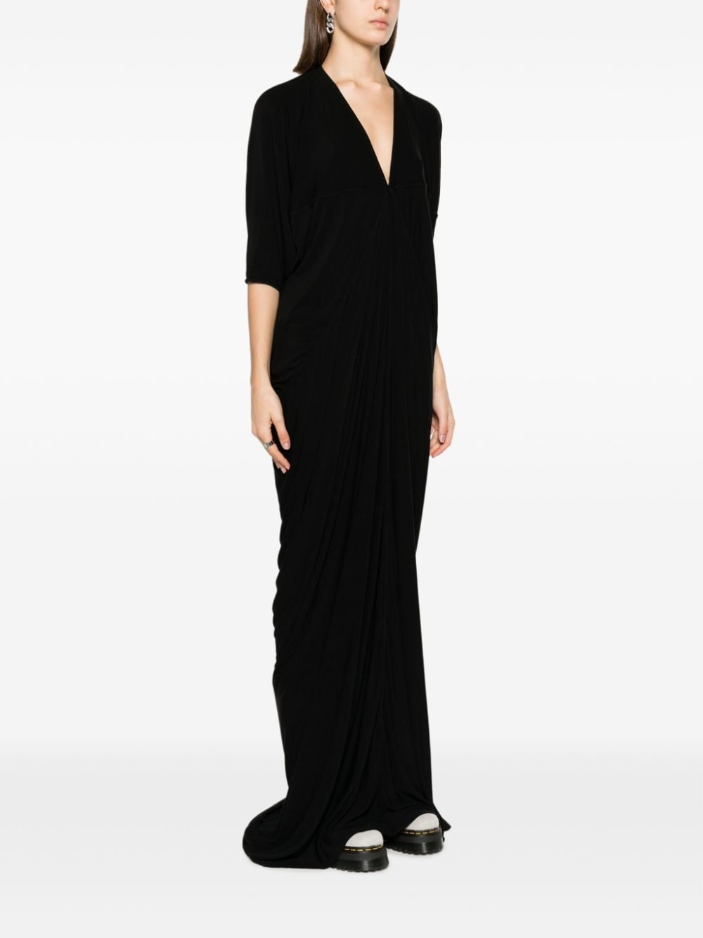 V-neck jersey gown - 3