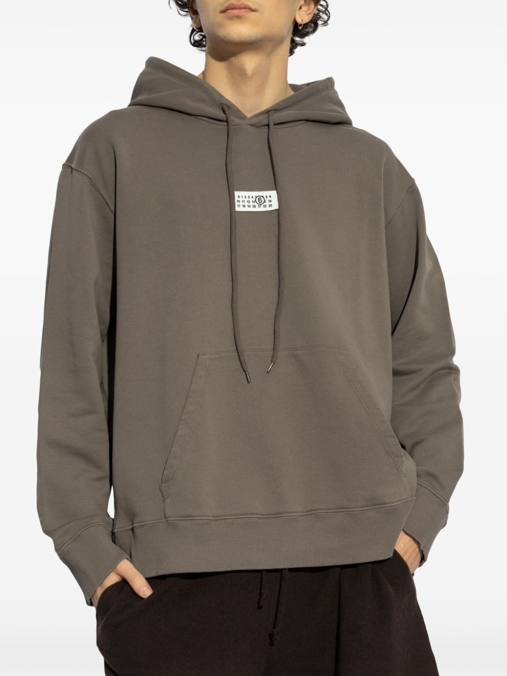 numbers motif hoodie - 3