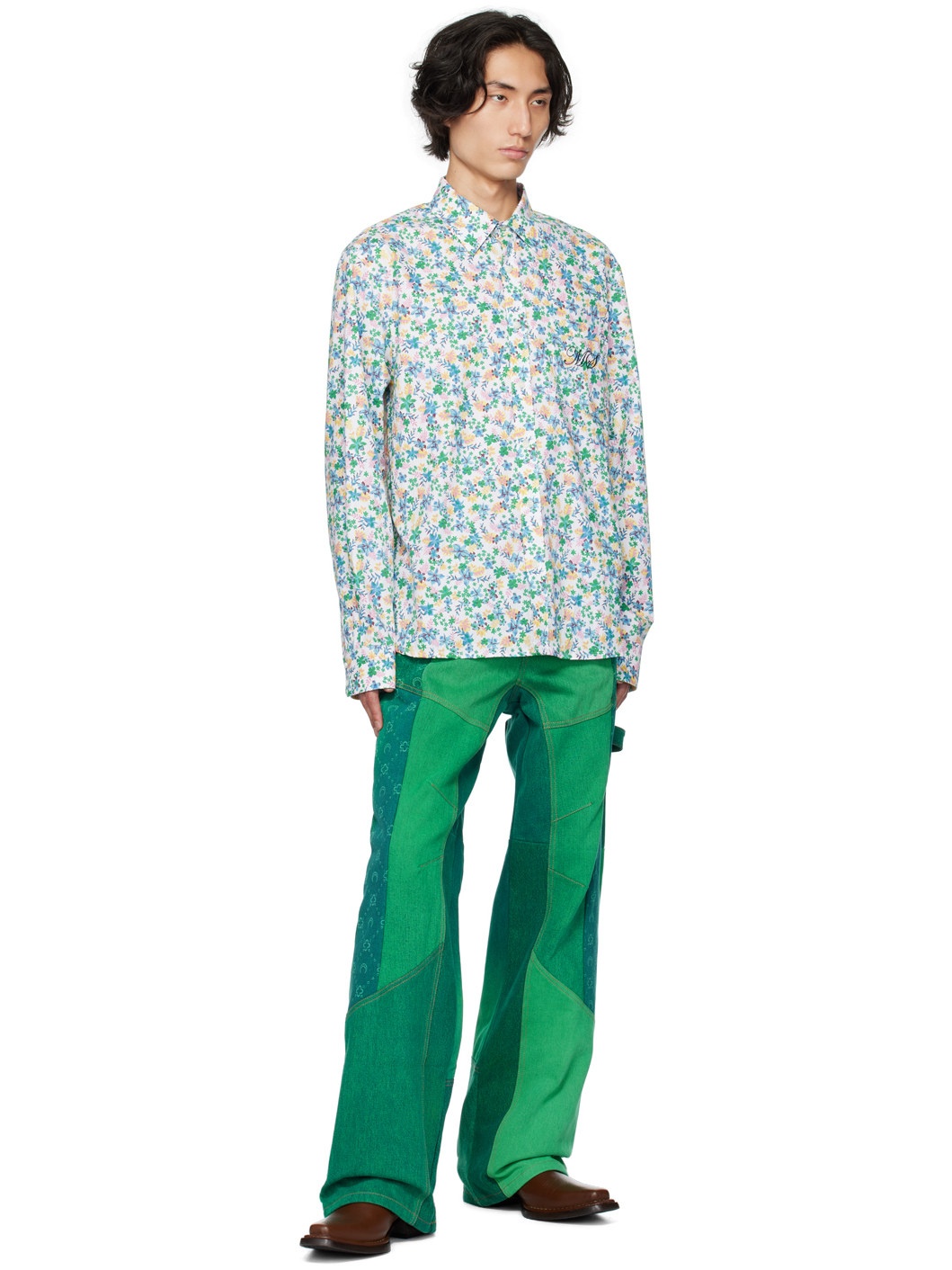 Multicolor Paneled Classic Shirt - 4