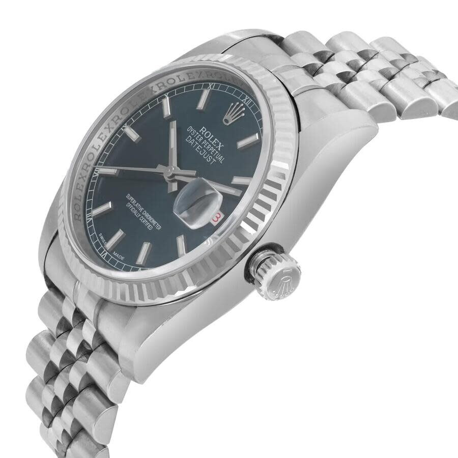 Pre-owned Rolex Datejust Automatic Chronometer Blue Dial Men's Watch 116234 BLSJ - 3