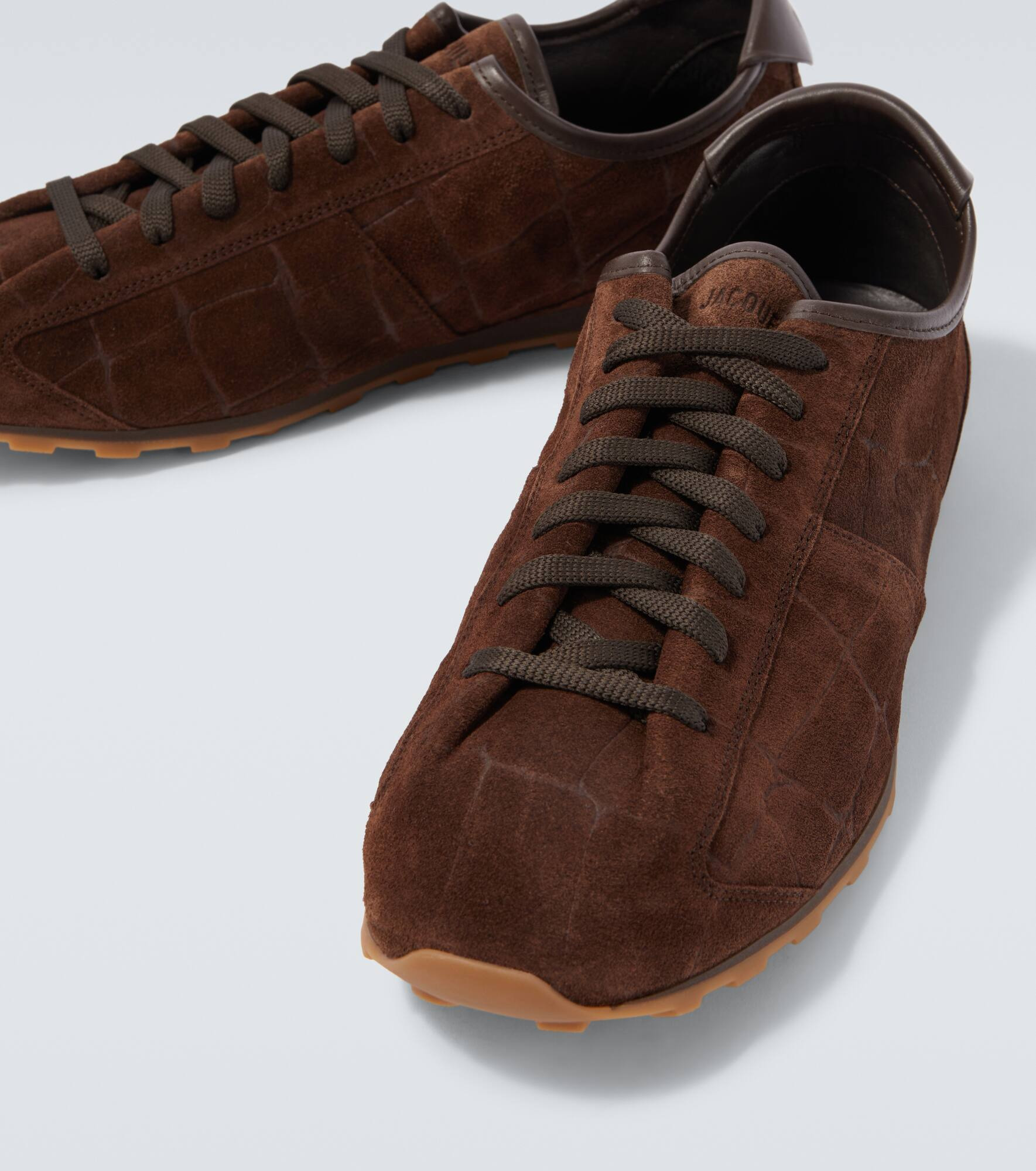 Tennis croc-effect suede sneakers - 3