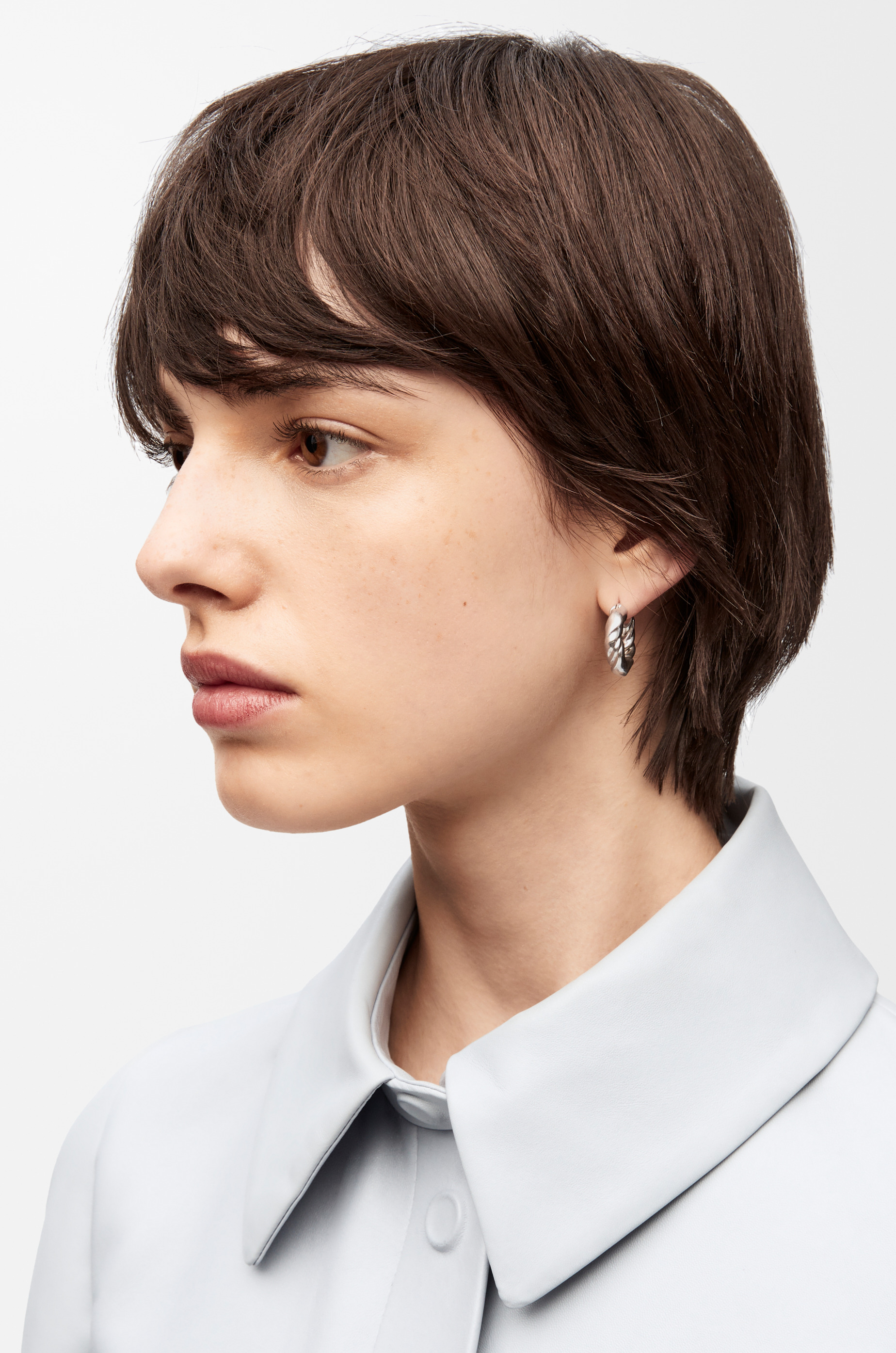 Nappa twist earrings in sterling silver - 2