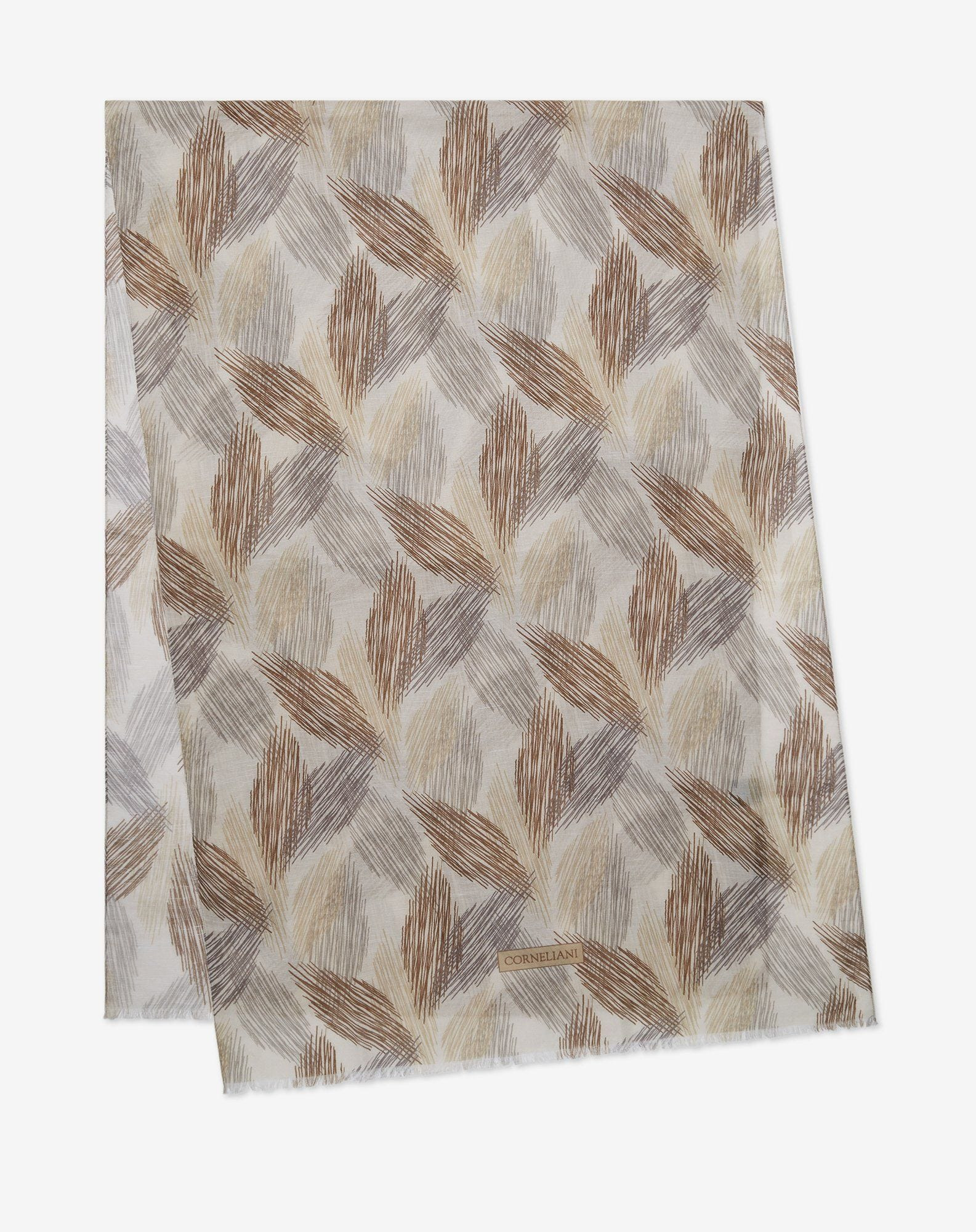 Cotton and linen scarf in natural shades - 1