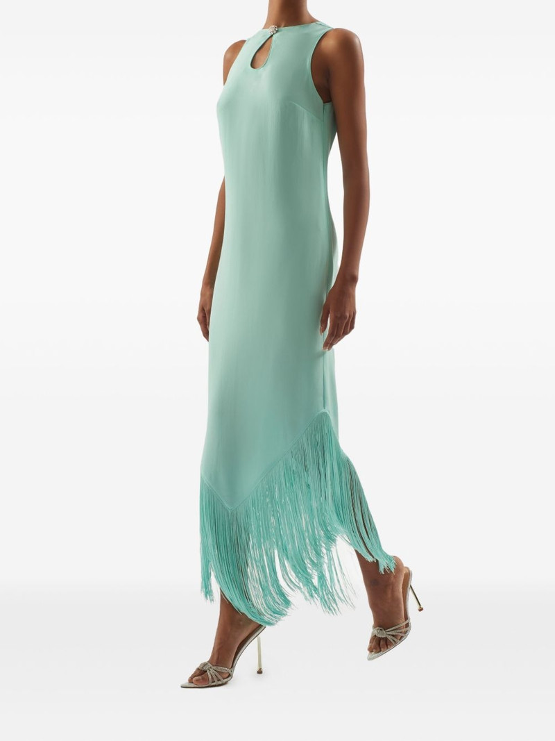 Taller Marmo Taormina keyhole-neck fringe maxi dress outlook