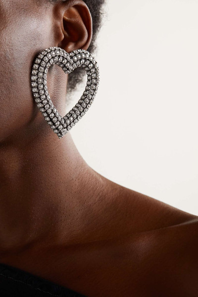 BALENCIAGA Silver-tone crystal earrings outlook