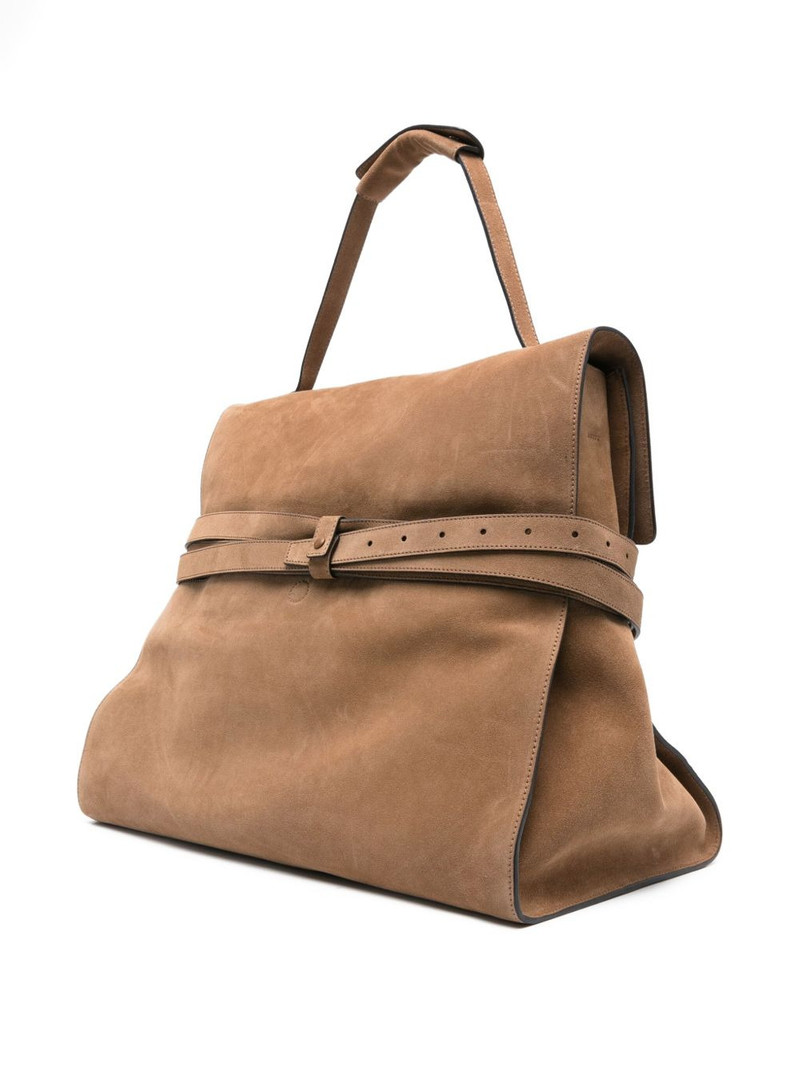 Moschino belted calfskin tote bag outlook