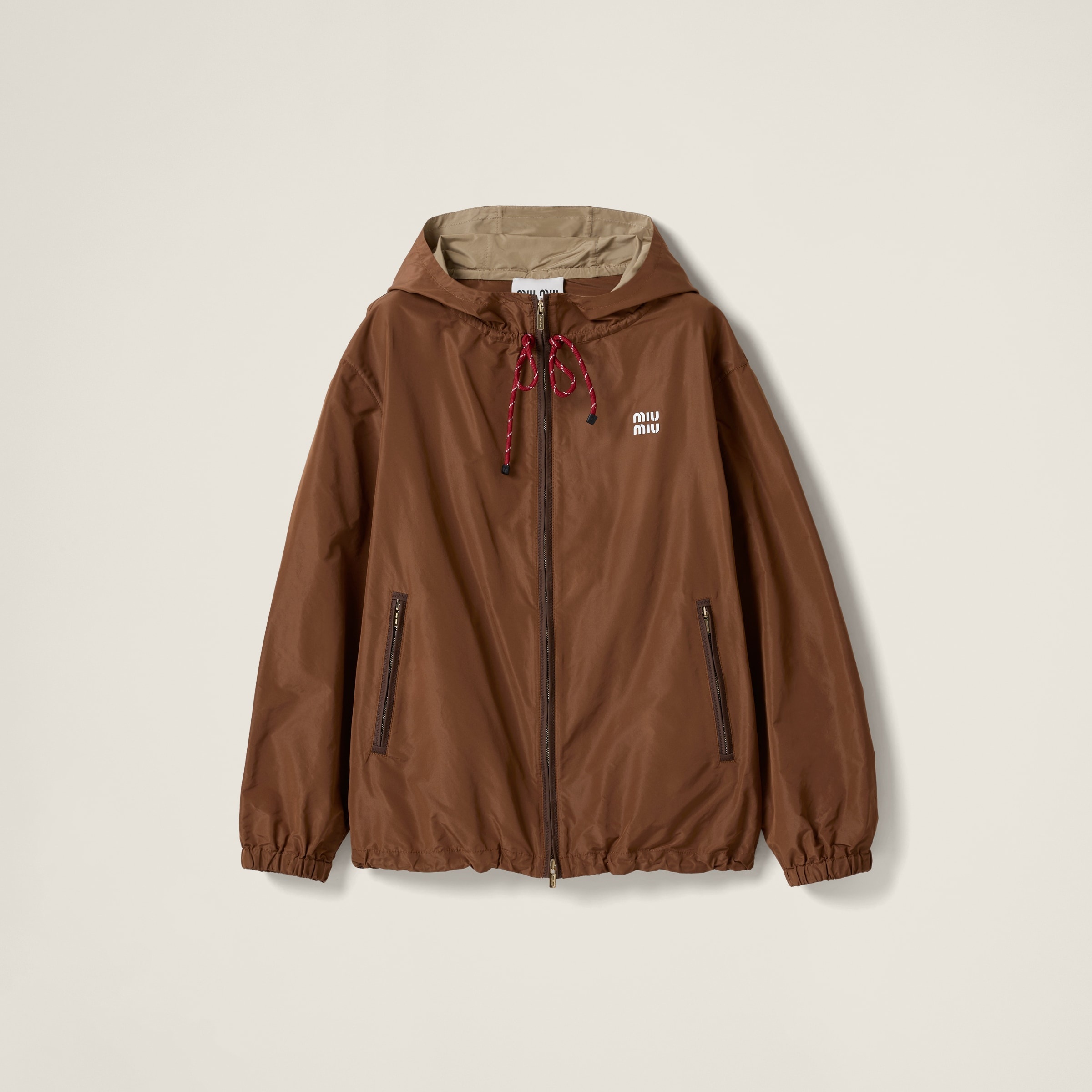 Miu Miu Technical fabric hoodie jacket | REVERSIBLE