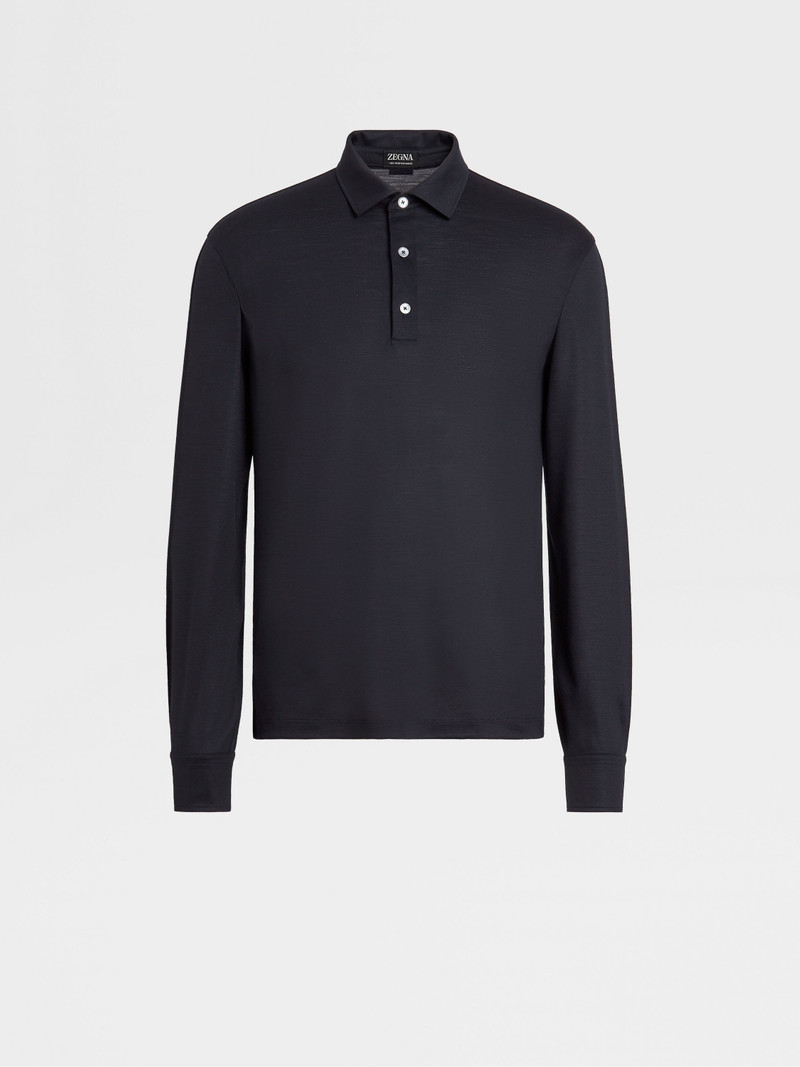 NAVY BLUE HIGH PERFORMANCE™ LONG-SLEEVE POLO 1