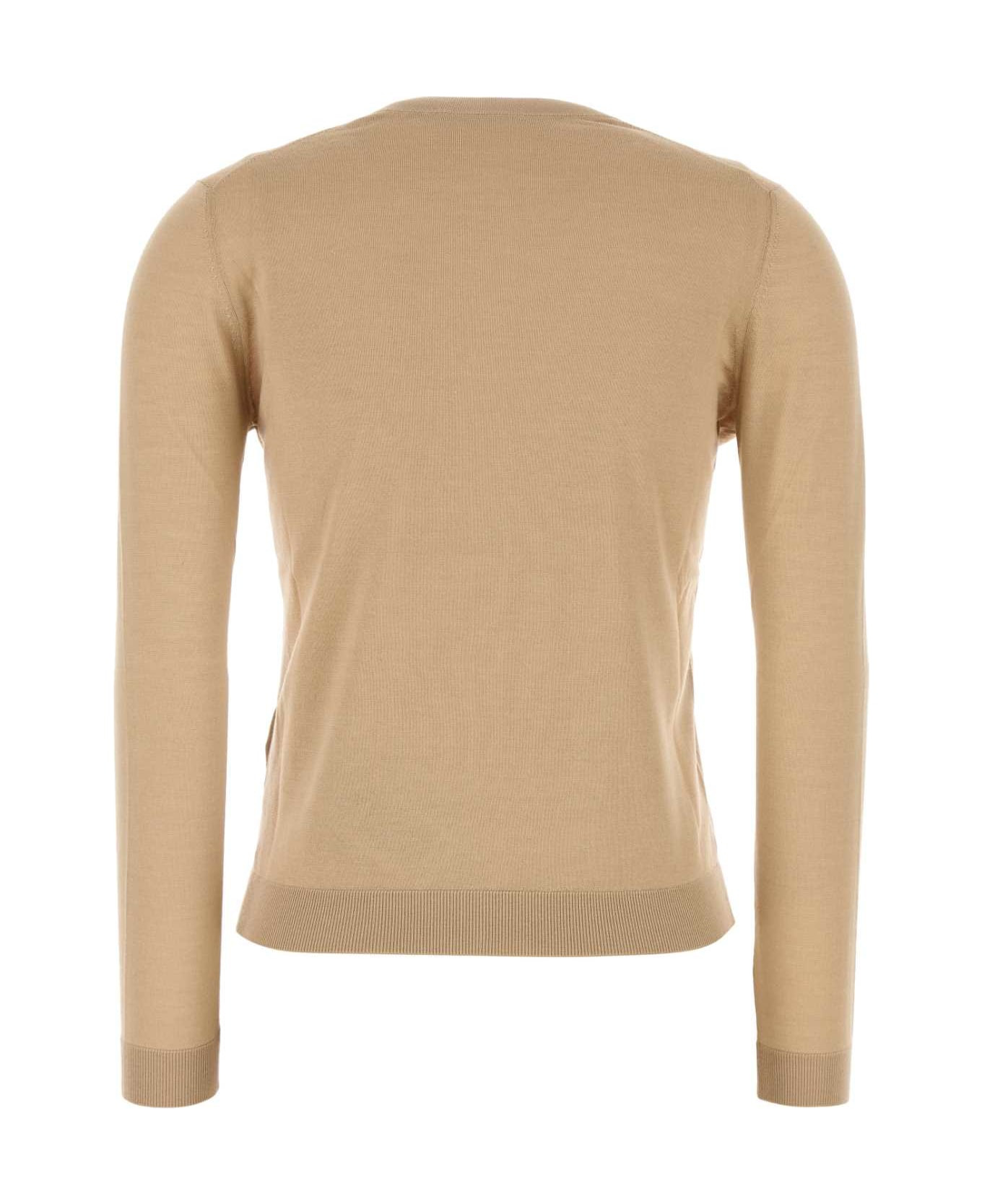 Beige Cashmere Blend Cardigan - 2