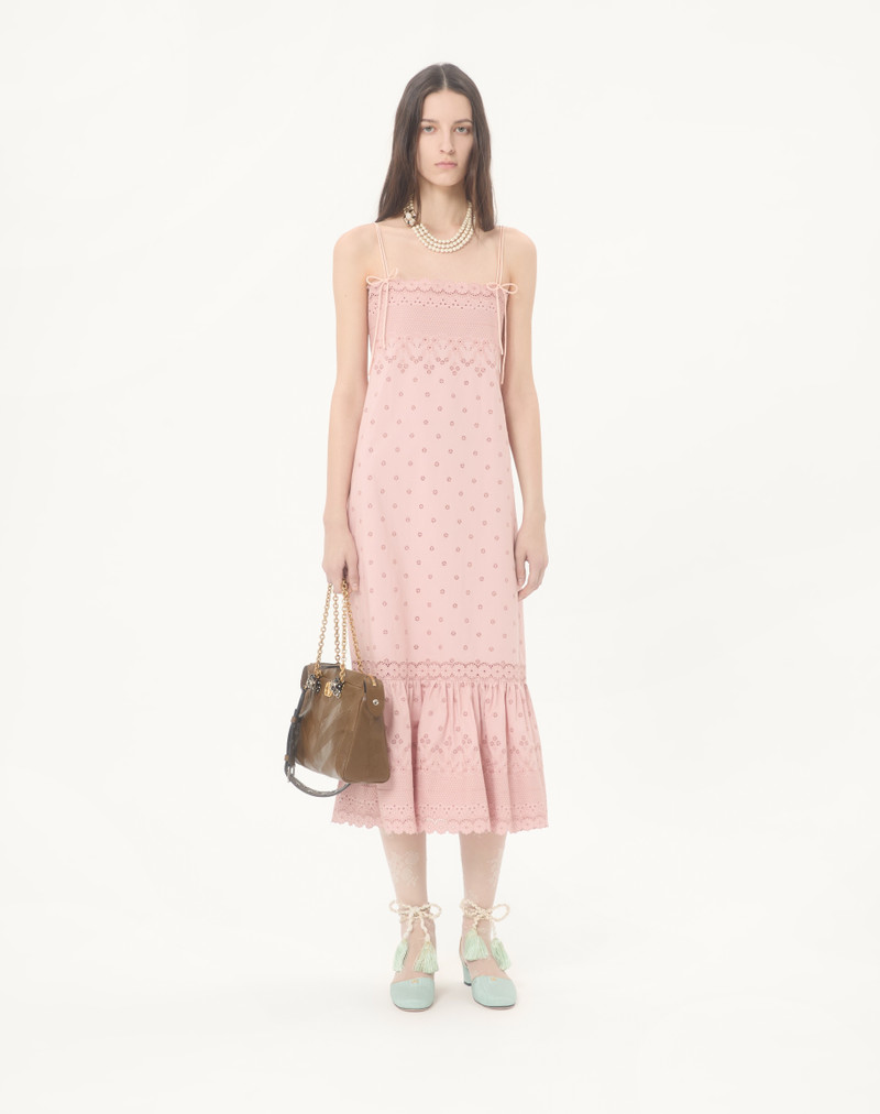 Valentino MIDI DRESS IN SANGALLO WITH FLEUR A JOURS MARGHERITINE outlook
