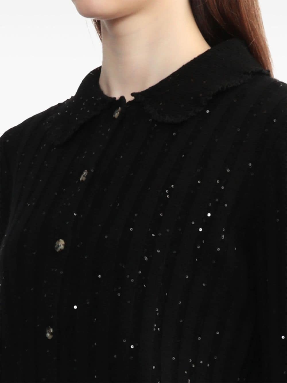 sequin-embellished cardigan - 5