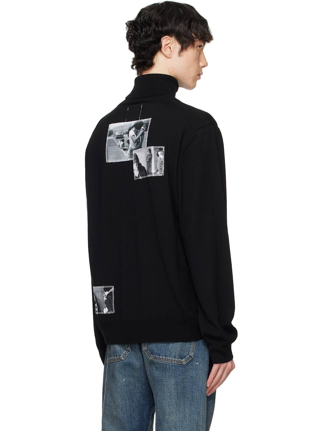 Black Wool Turtleneck - 3