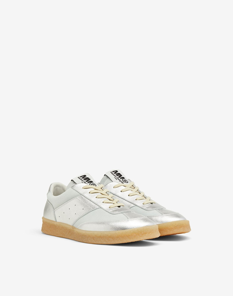 MM6 Maison Margiela 6 Court lamé sneakers outlook