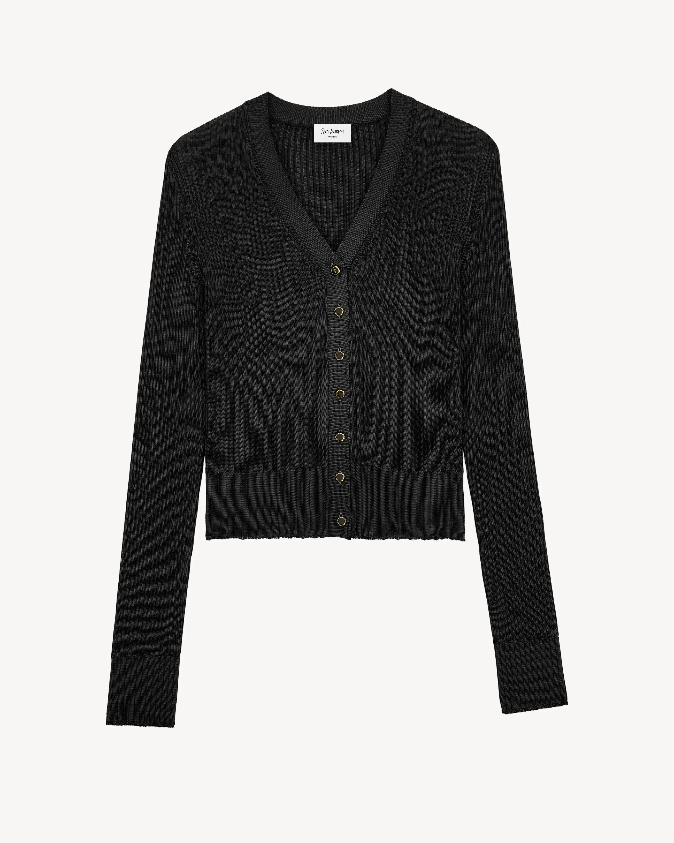 CARDIGAN IN RIBBED KNIT - 1