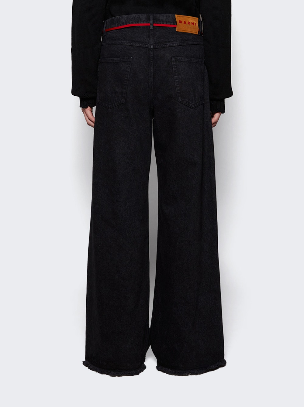 Raw Edge Jeans Black - 5