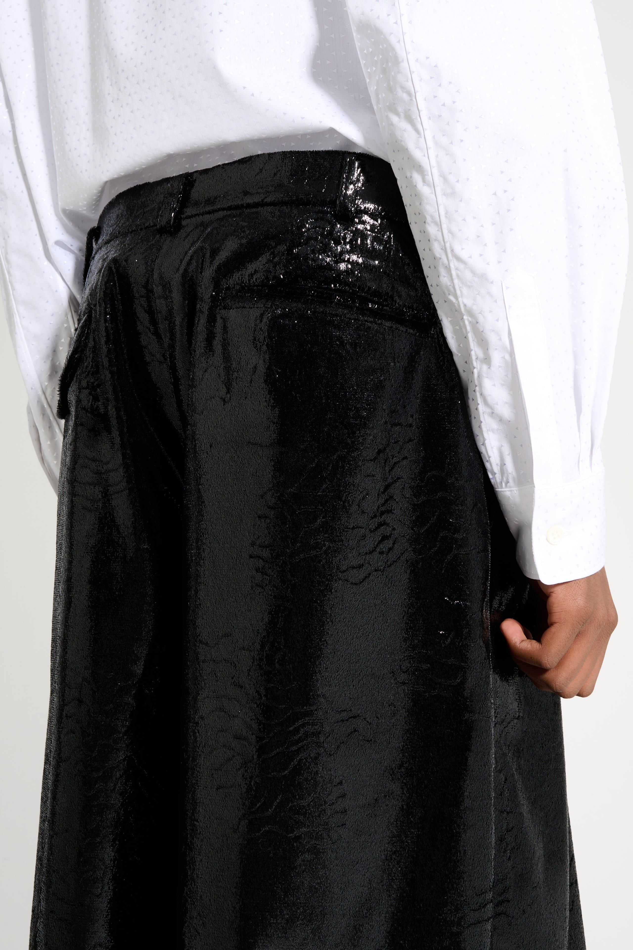 COMME DES GARÇONS HOMME PLUS SHORTS SHINY BLACK - 5