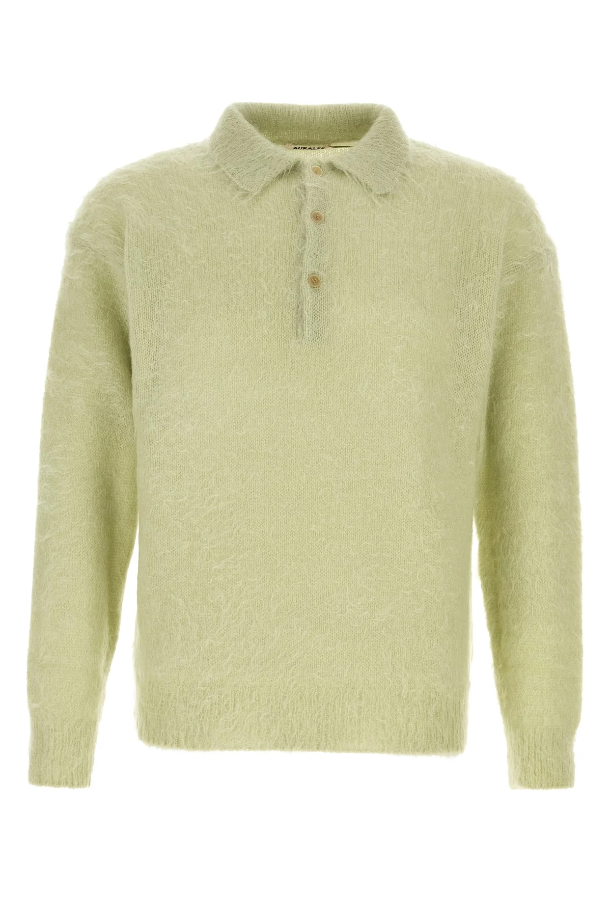 Pastel green mohair blend polo shirt - 1