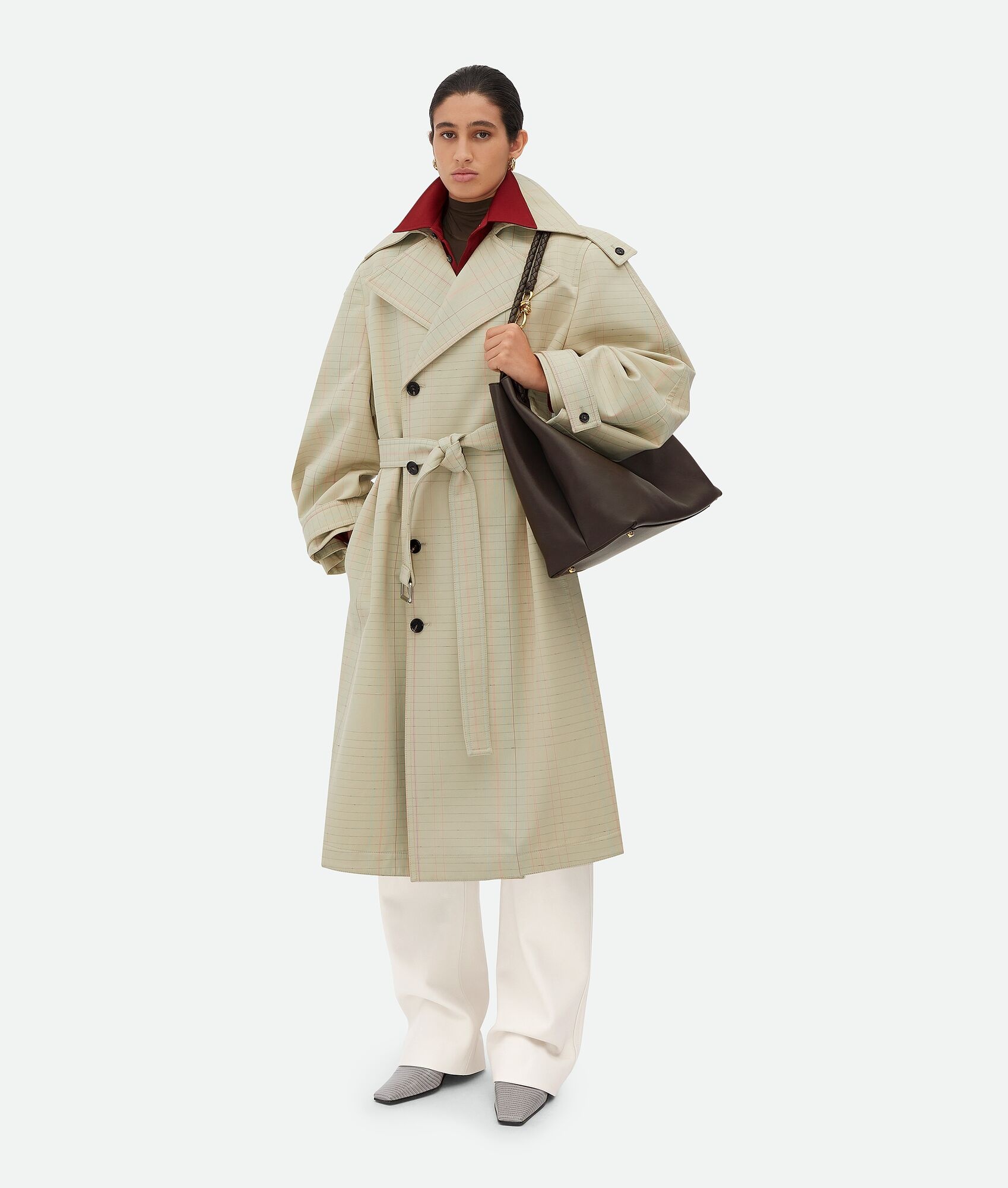 Notebook Wool Cotton Trench Coat - 1