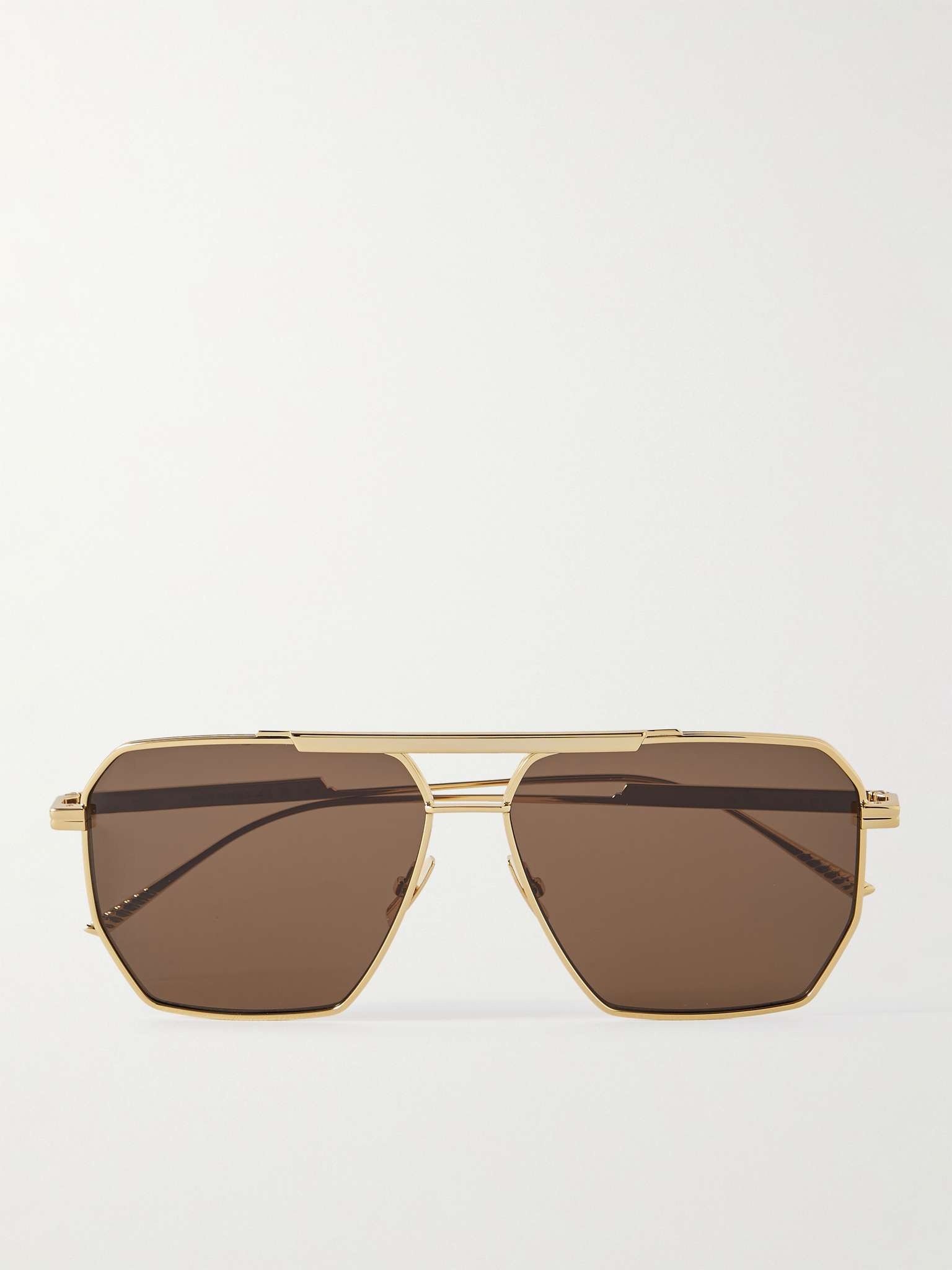 Aviator-Style Gold-Tone Sunglasses - 1