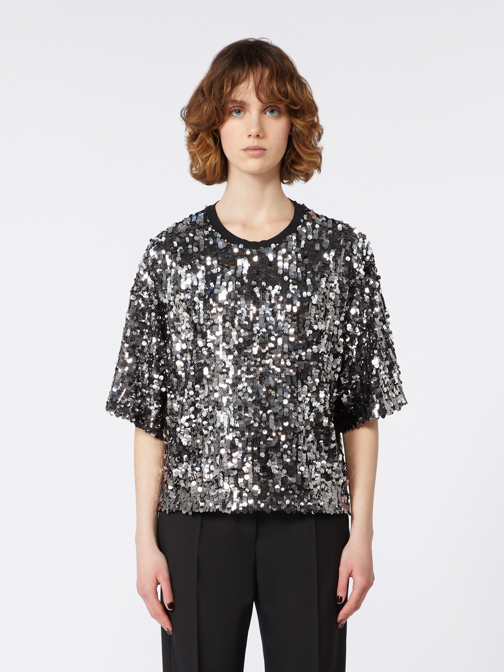 CACAO1234 Tulle and sequin top - 3