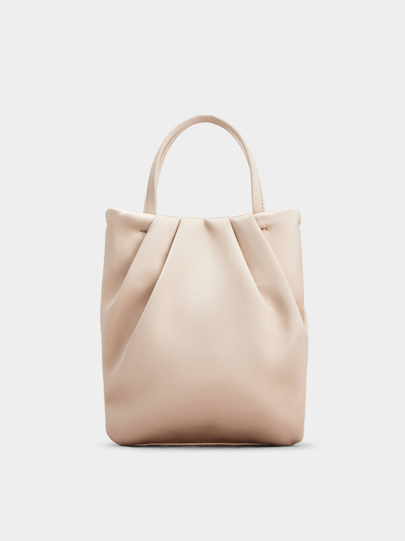 Drapé Pocket Bouquet Strass Buckle Micro Bag in Satin 4