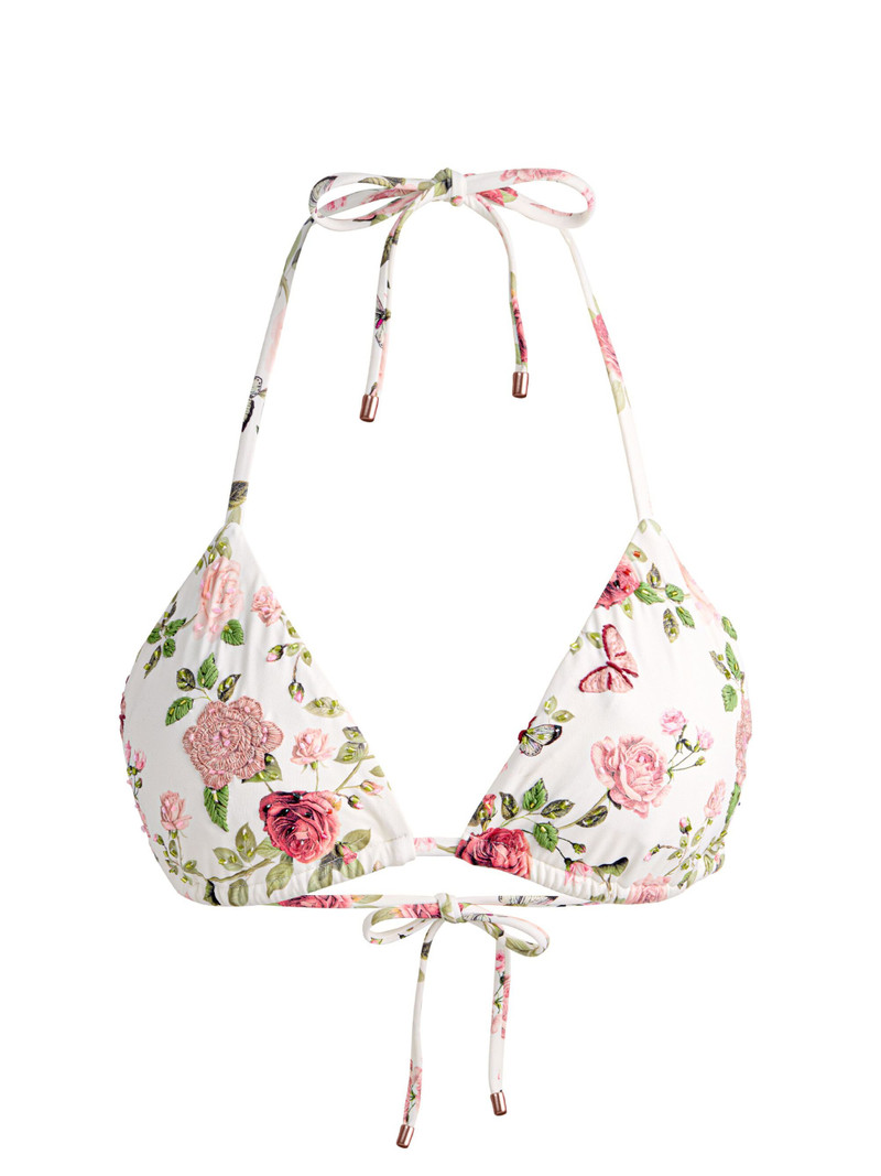 A+O X PQ SWIM EMBROIDERED TRIANGLE BIKINI TOP 7